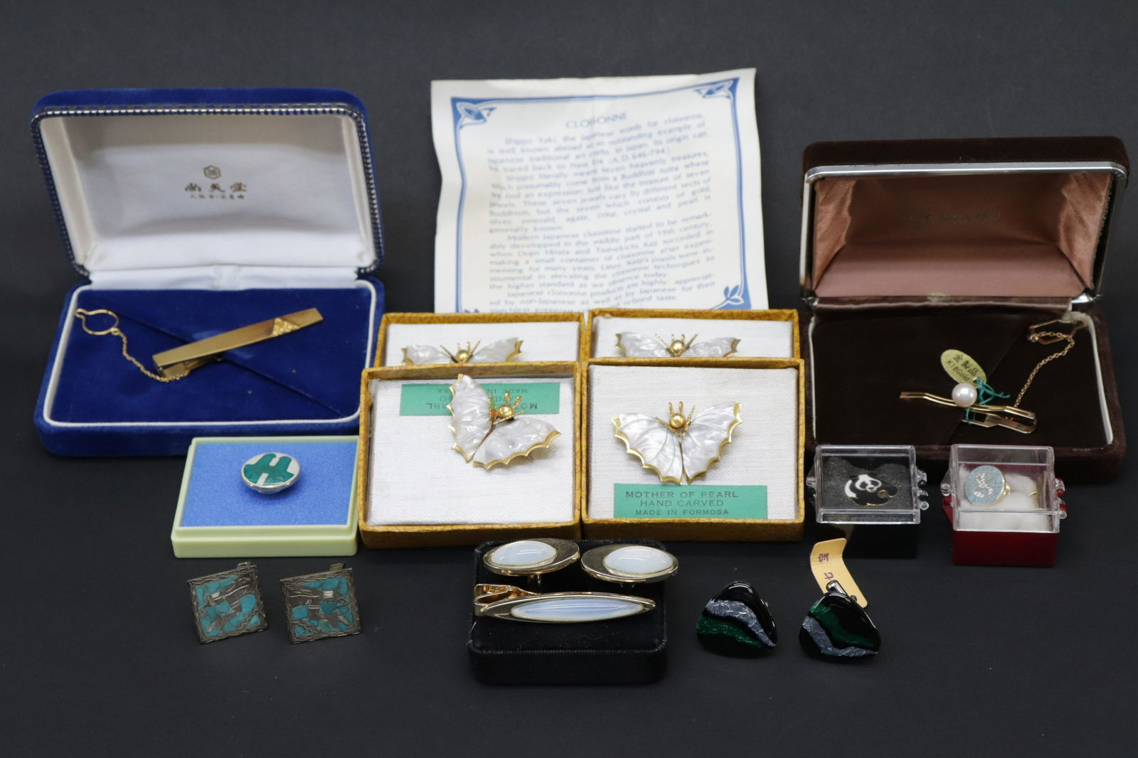 Men's Cufflinks,tie clips, 18K, Sterling,etc. (1 of 7)