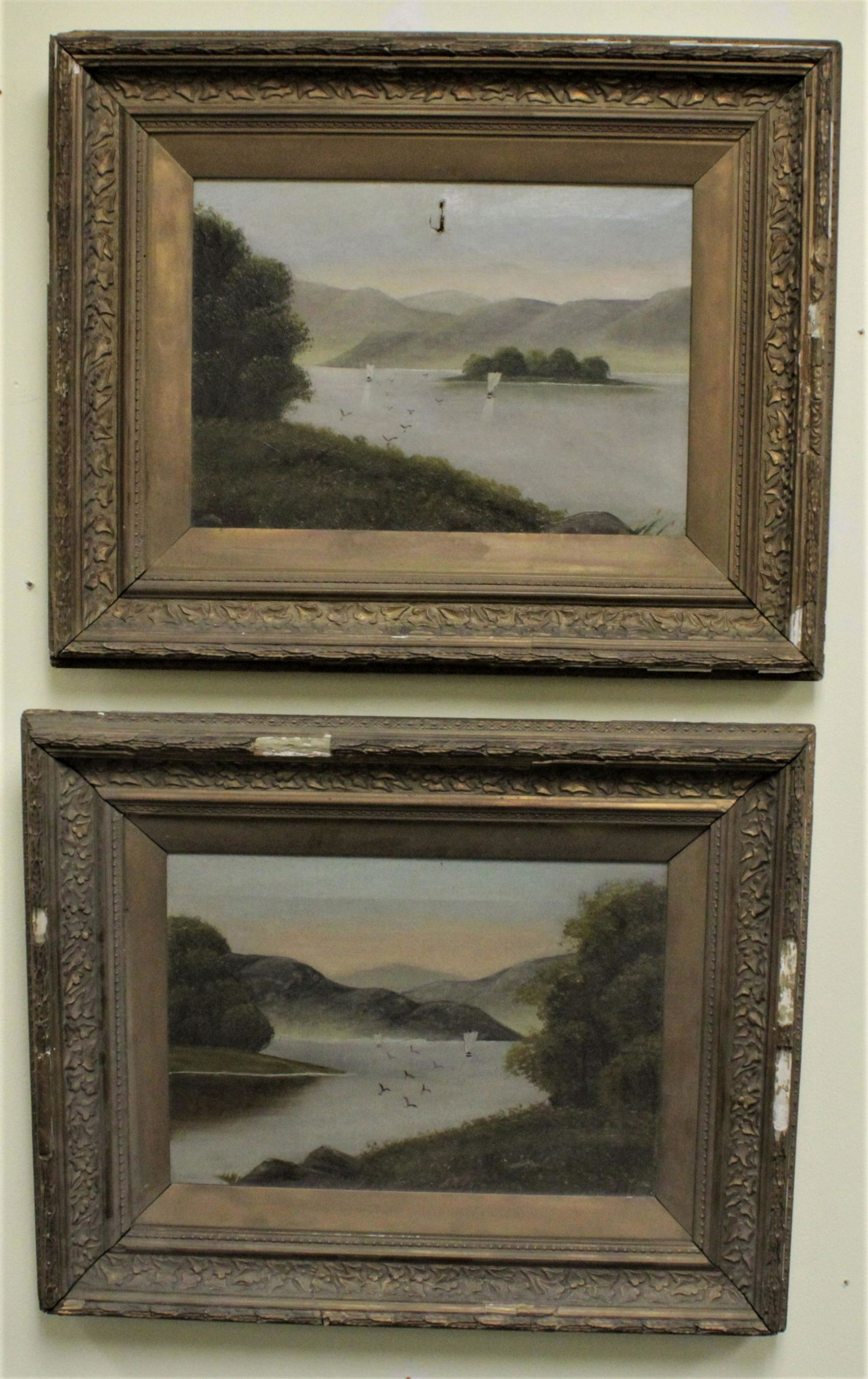 Pair Landscapes, 19th C., O/C (1 of 4)