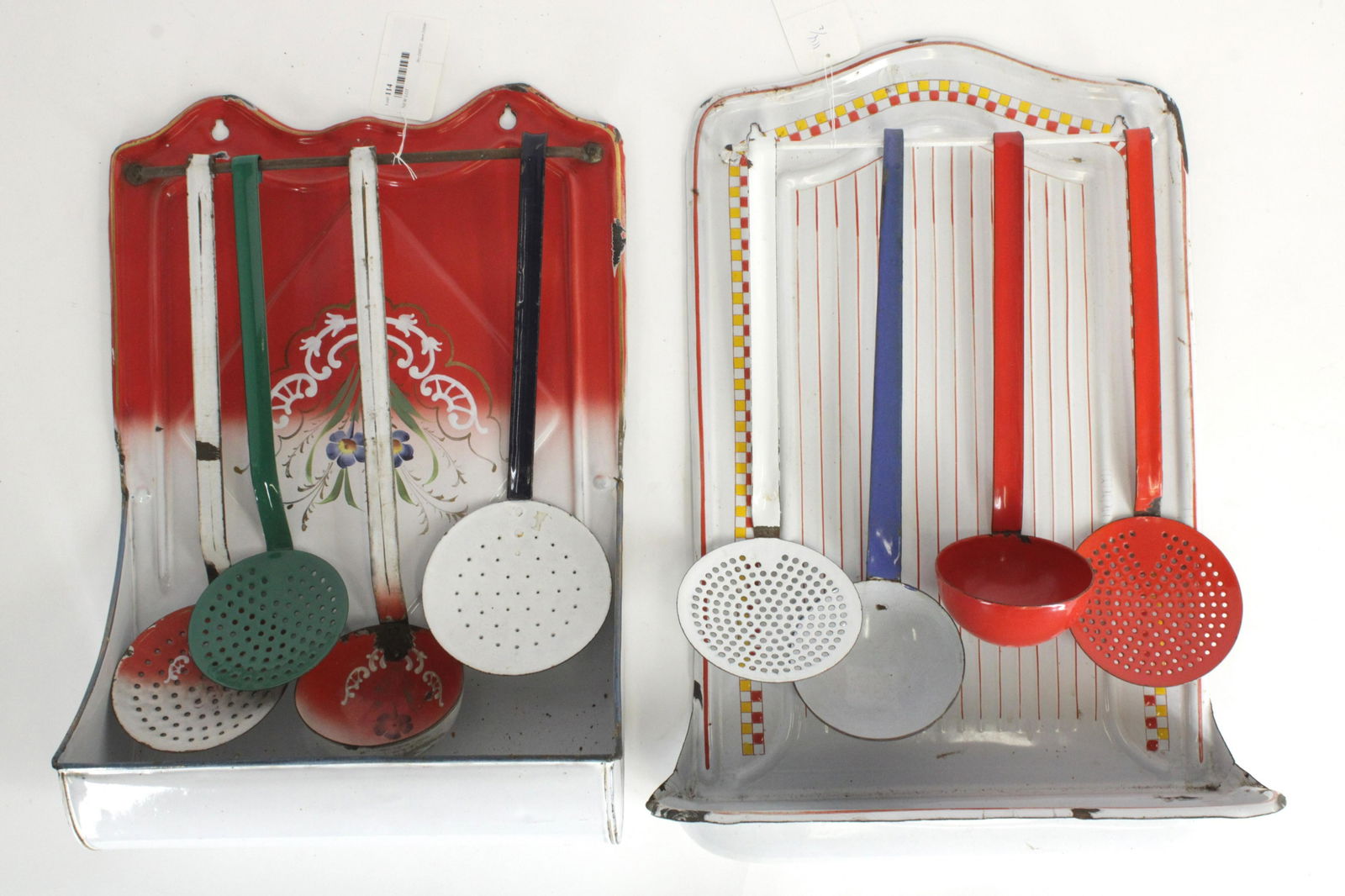 2 Vintage Enamel Ware Kitchen Racks (1 of 1)