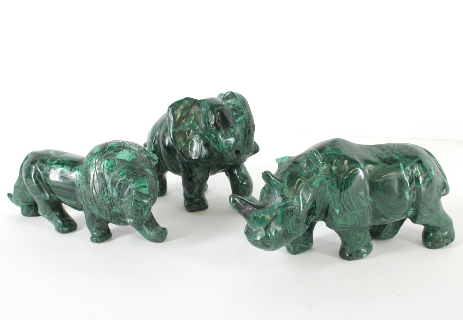 3 Malachite Animals (1 of 2)