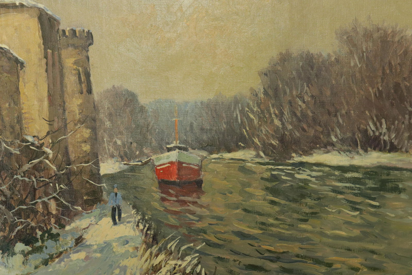 Maurice Lemaitre - River Boat in Winter (1 of 3)