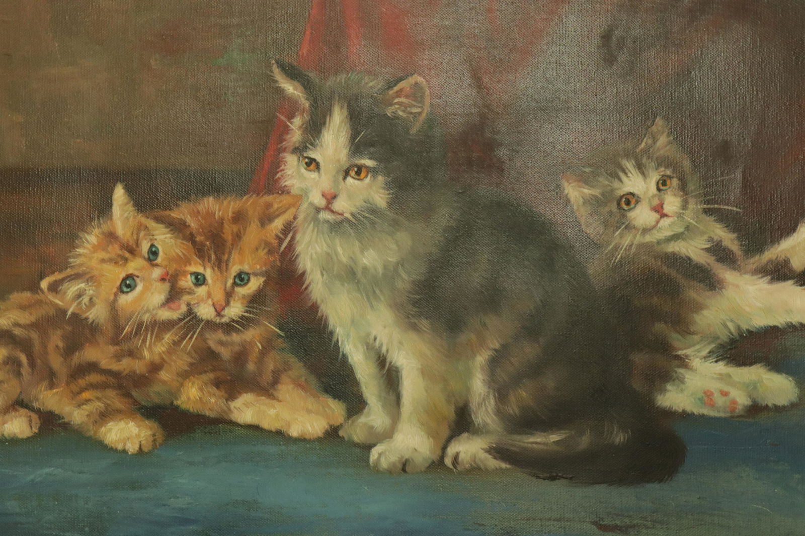 Willi Franken - Mother Cat in Black with Kits (1 of 3)