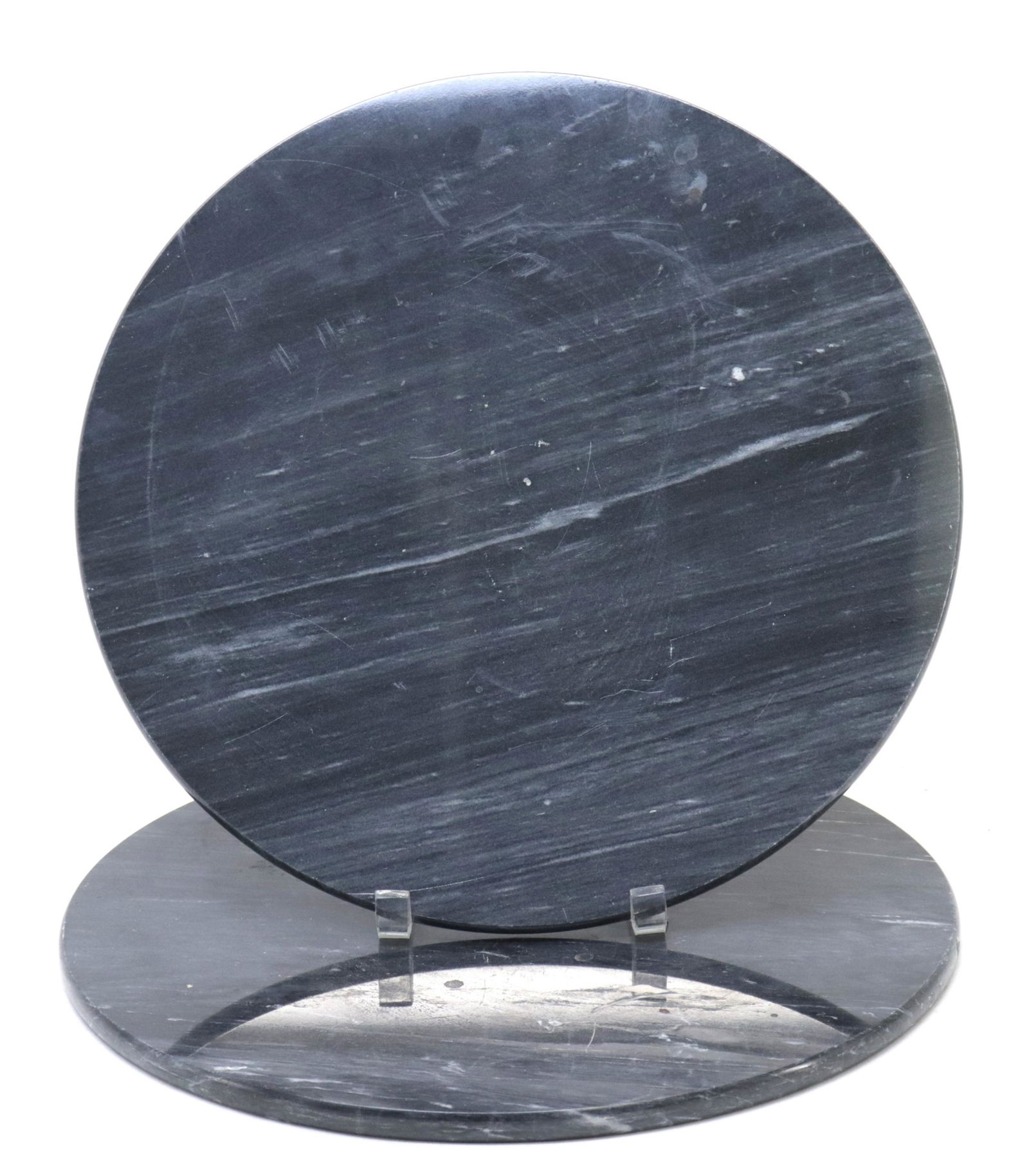 Pair Grey/Black Marble Table Tops (1 of 3)