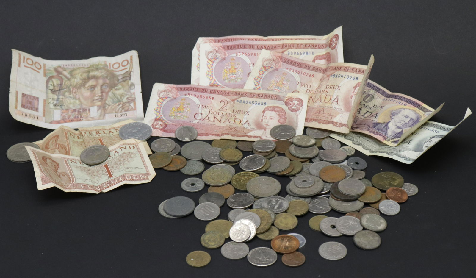 A Small Collection of Foreign Coins & Bills (1 of 7)