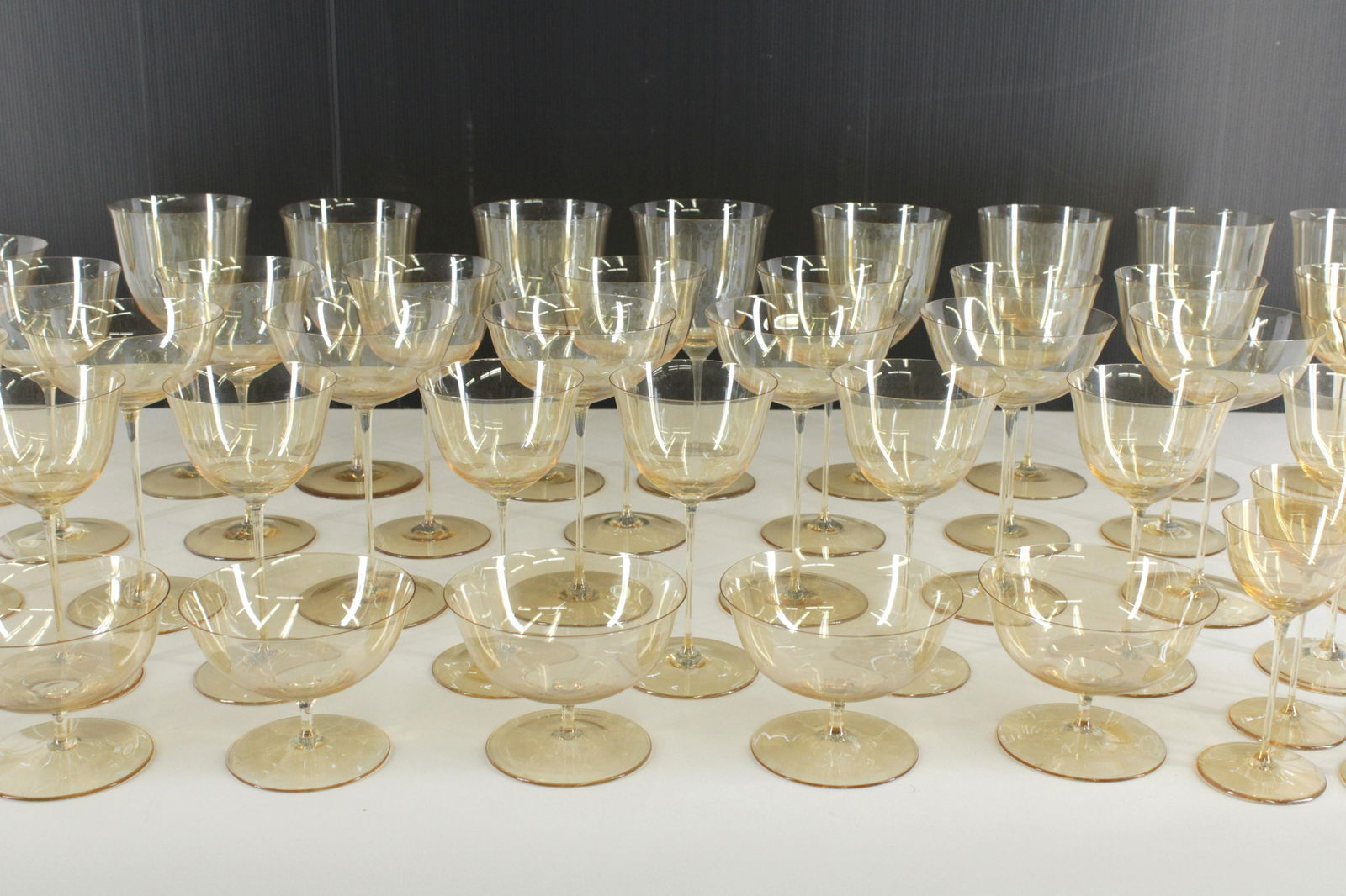 Set of Lobmeyr Gold Tinted Glass Stemware (1 of 3)