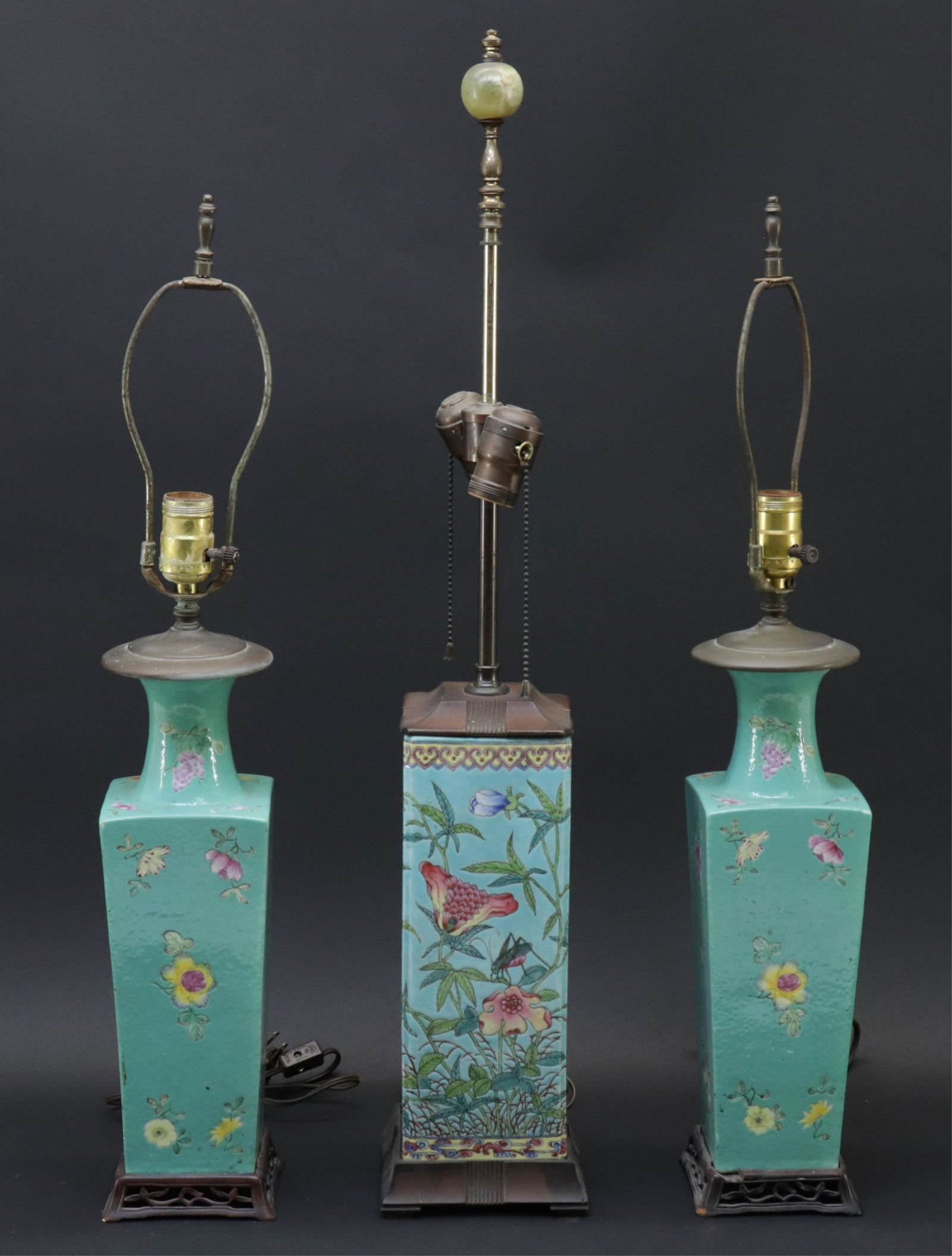 3 Asian Style Porcelain Vases as Lamps (1 of 3)