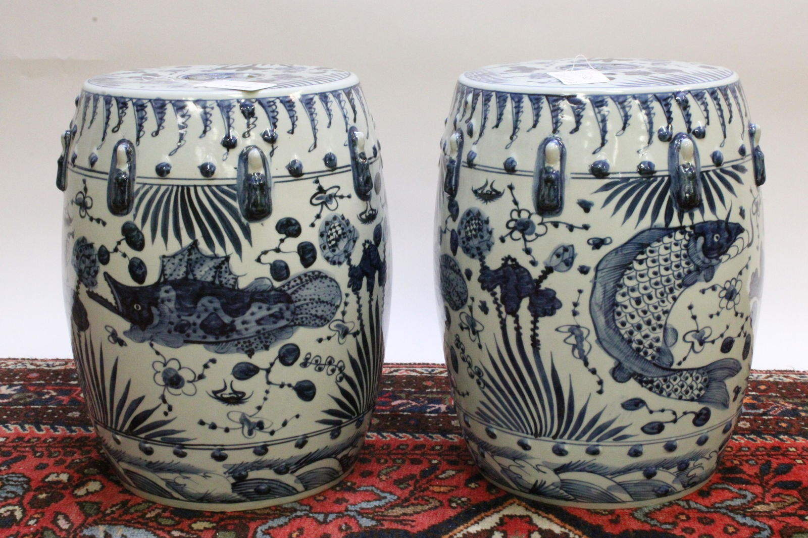 Two Blue and White Yuan Style Garden Stools (1 of 5)