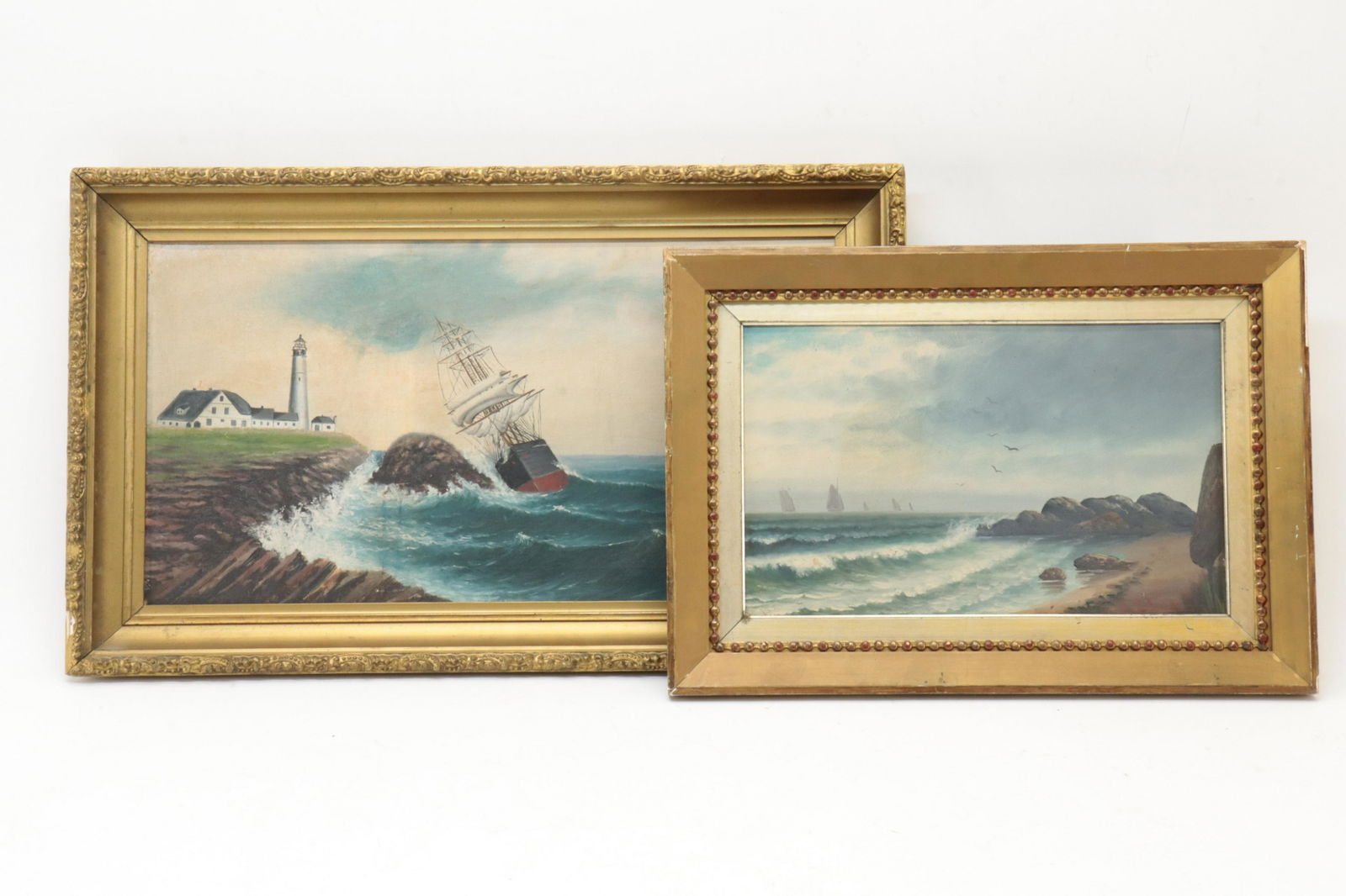 2 Sea & Shoreline Scenes, Early 20th C. (1 of 6)