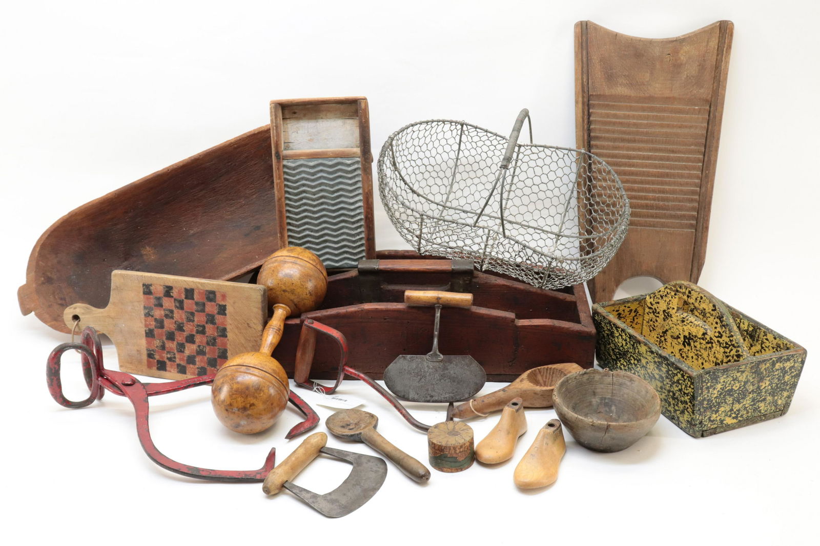 Folk Art / Primitive Kitchen & Household Lot (1 of 6)