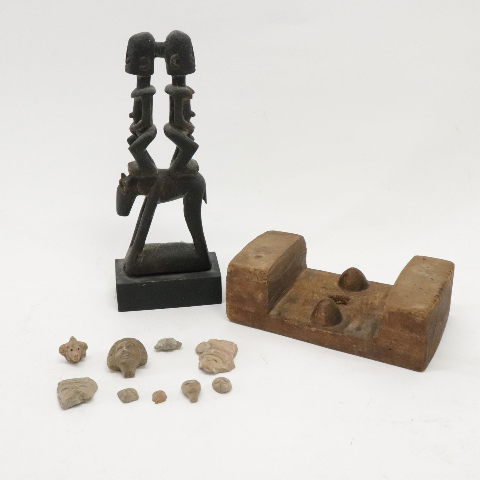Pre-Columbian Pottery Shards & African Statue (1 of 12)