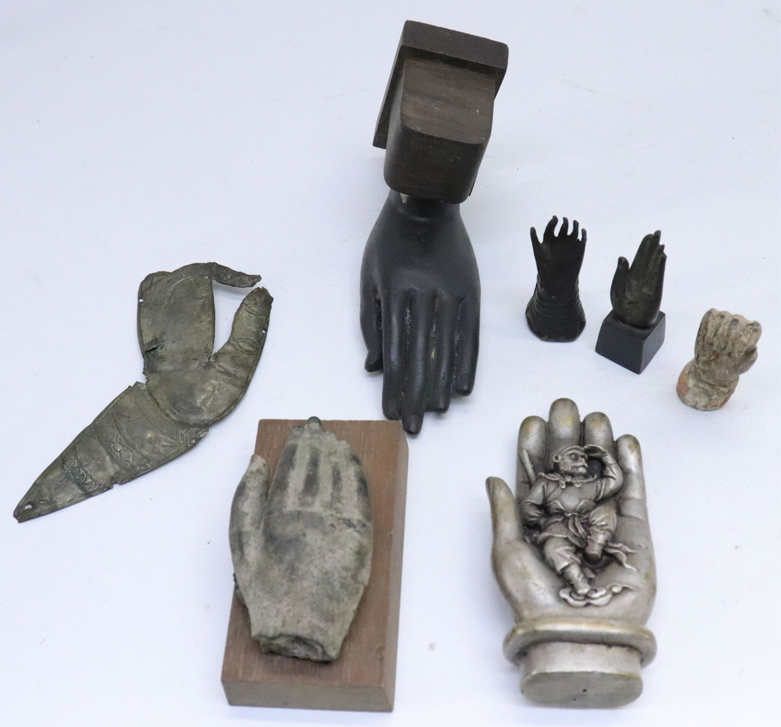 7 Various Chinese, Indian & Antique Hands (1 of 7)