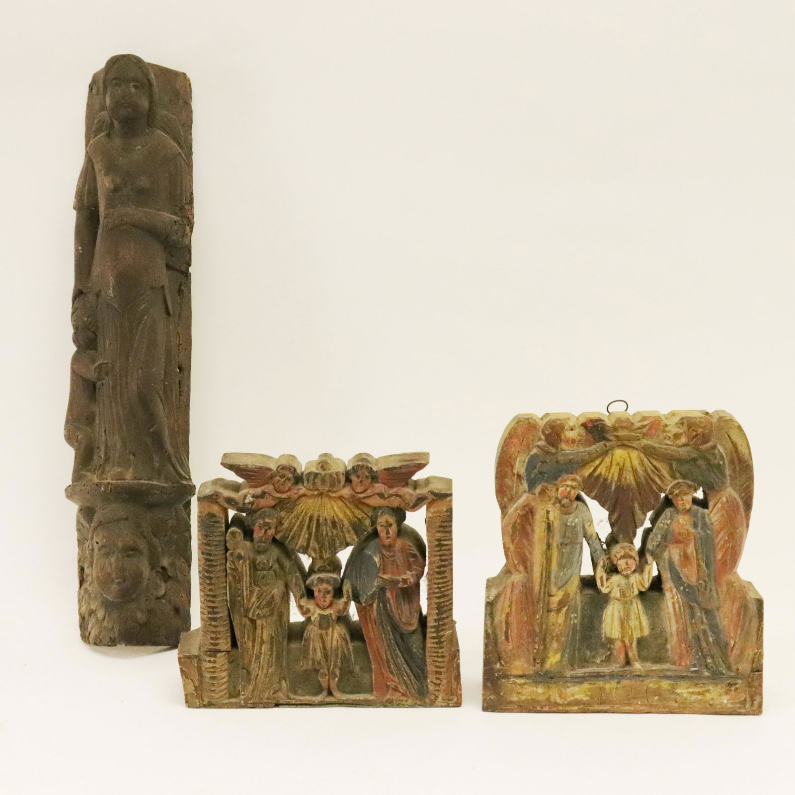 Pair Spanish Colonial Bookends & Group, 17/18 C. (1 of 8)