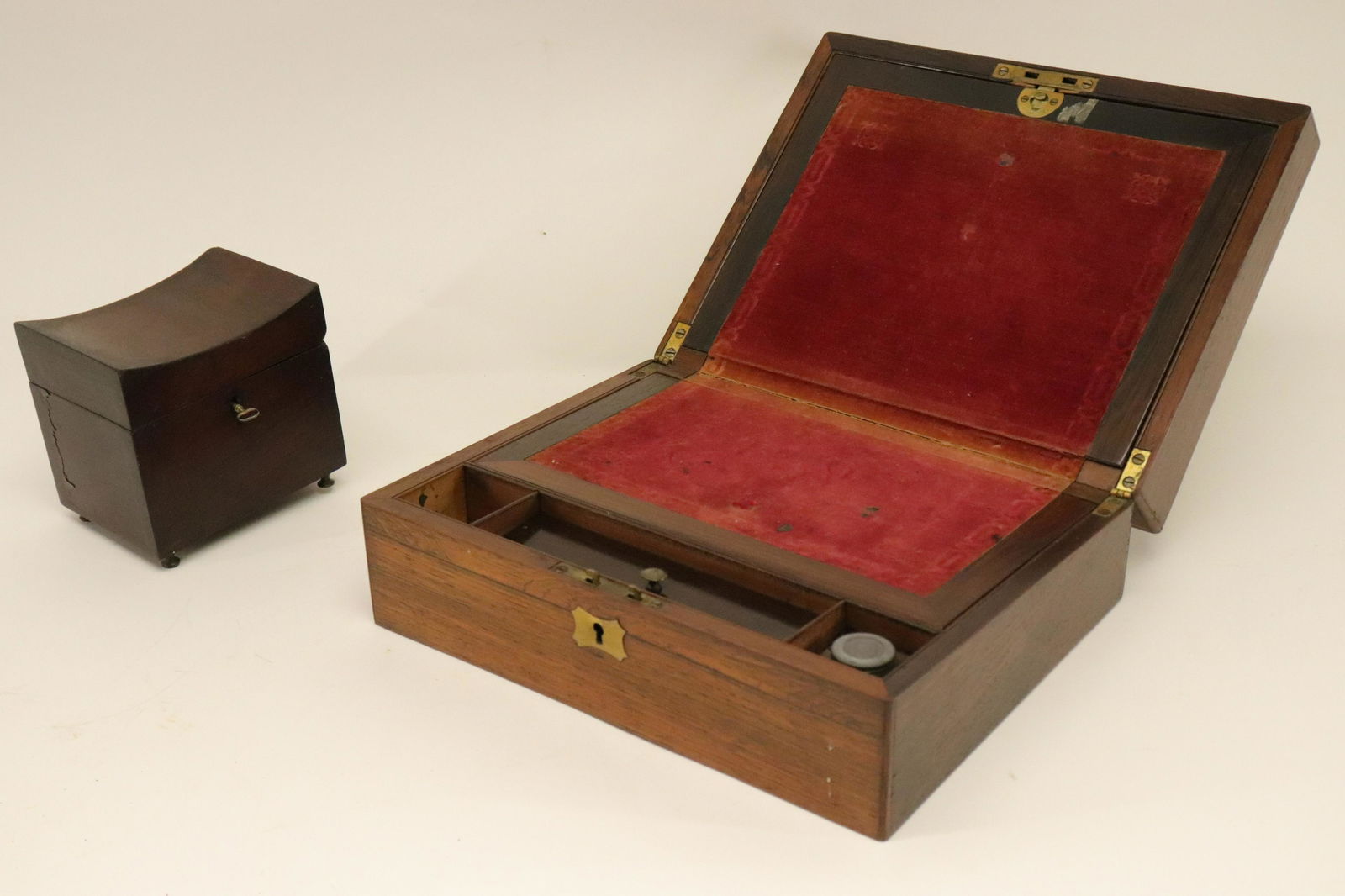 Skinner & Sperry Lap Desk; Concave Lid Tea Caddy (1 of 8)