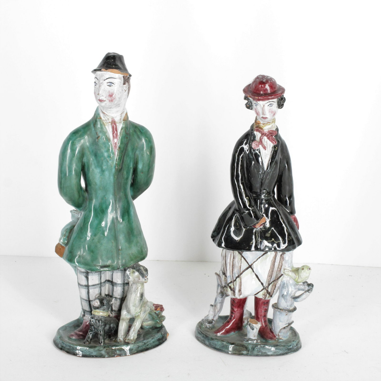 Wiener Werkstatte Pair of Pottery Figures (1 of 8)