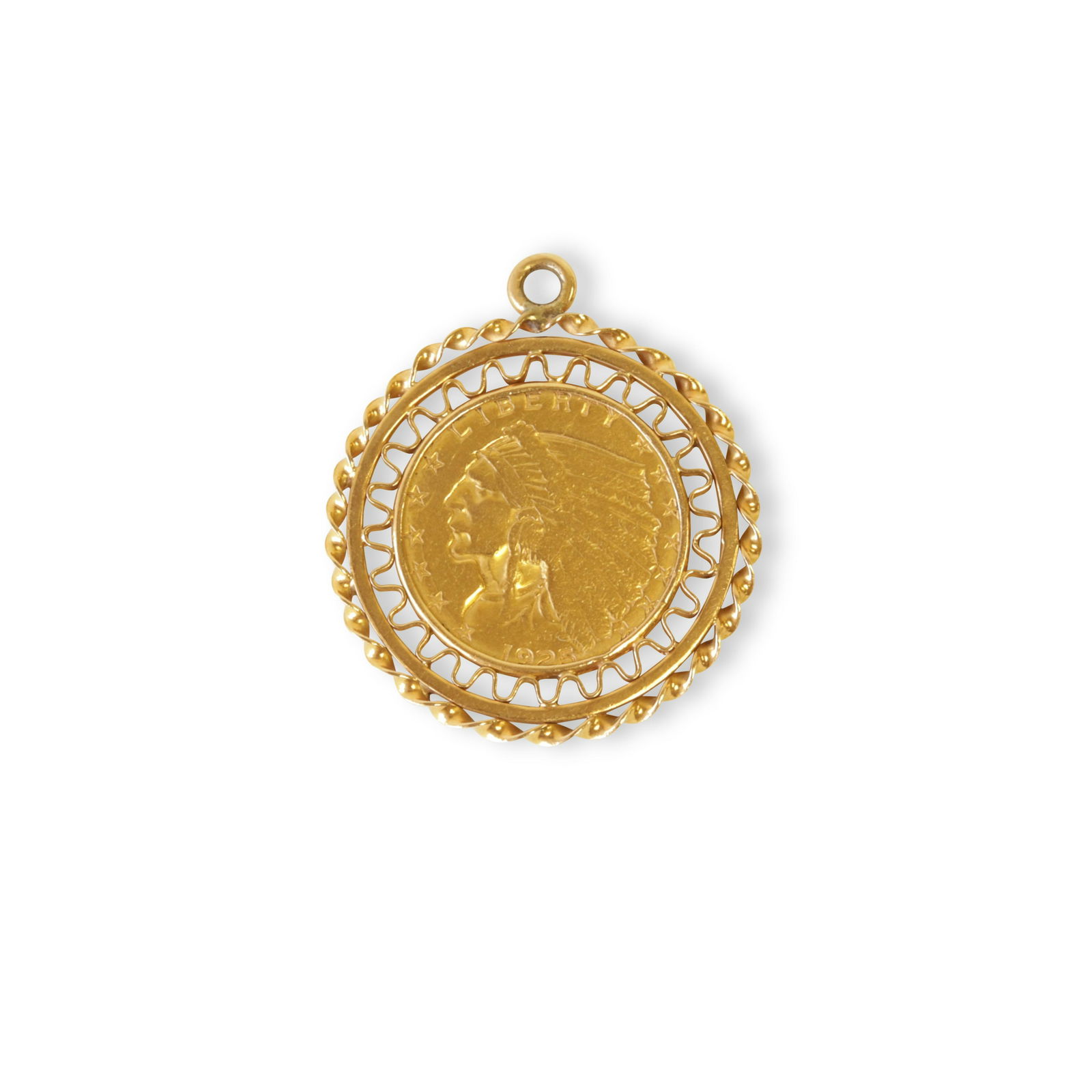 1925 Liberty 2 1/2 Dollar Gold Coin Pendant (1 of 2)