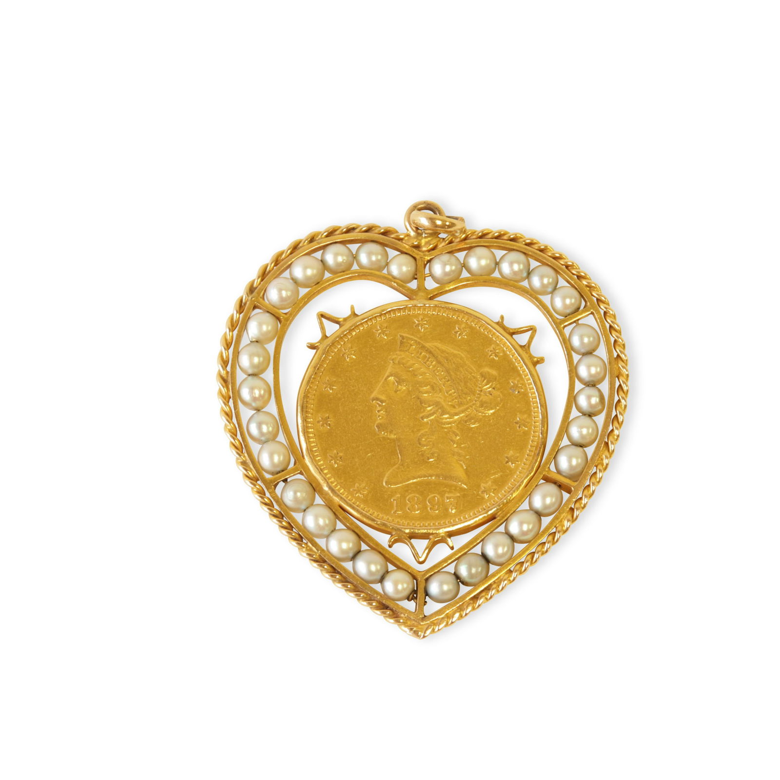 1897 Coronet Head Gold $10 Coin as Pendant (1 of 2)