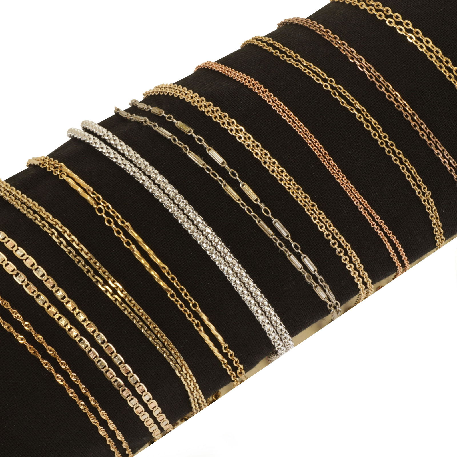 Group of 14K Dainty Gold Chains (1 of 5)