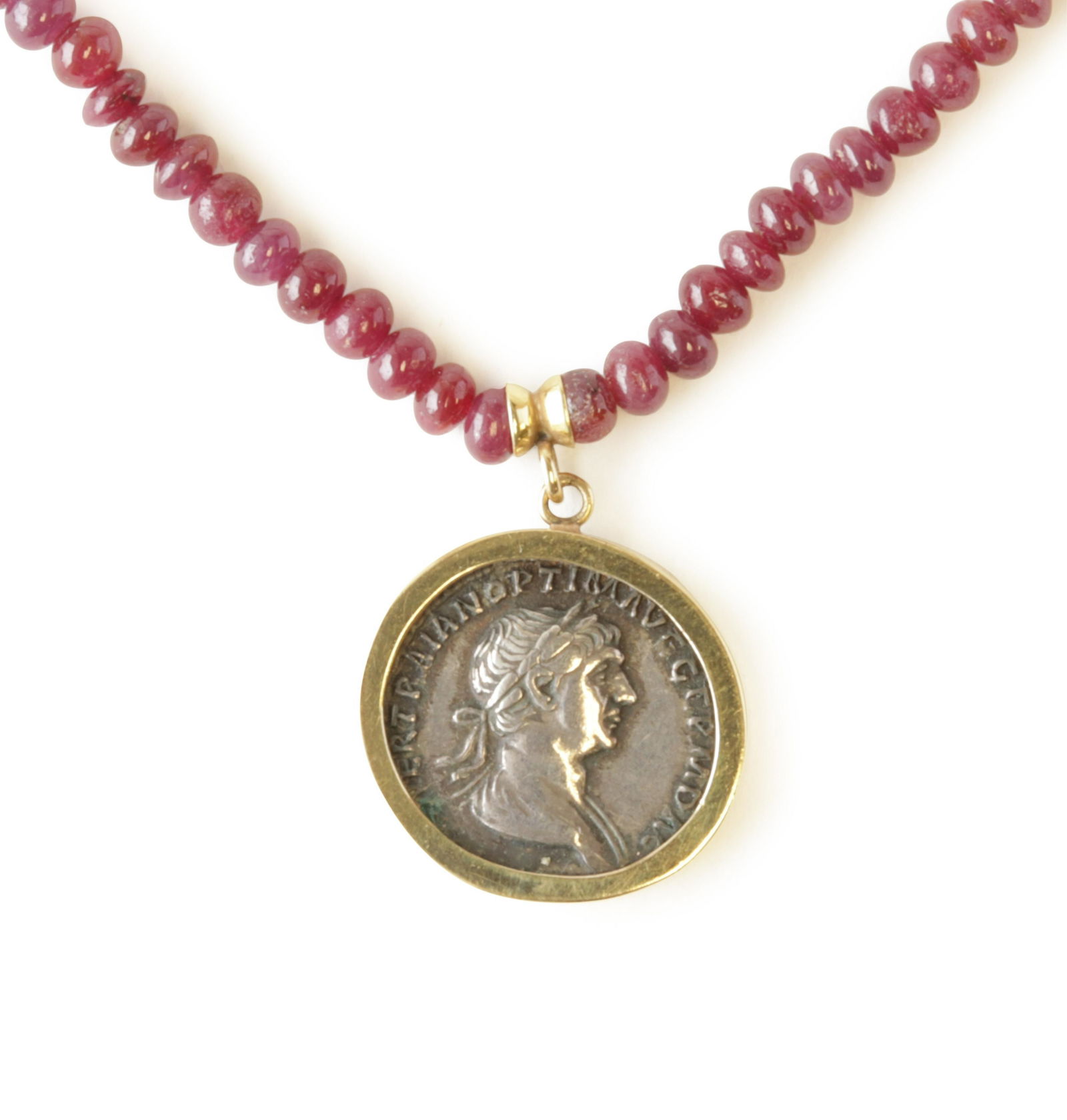 Roman Coin and Ruby Necklace (1 of 3)