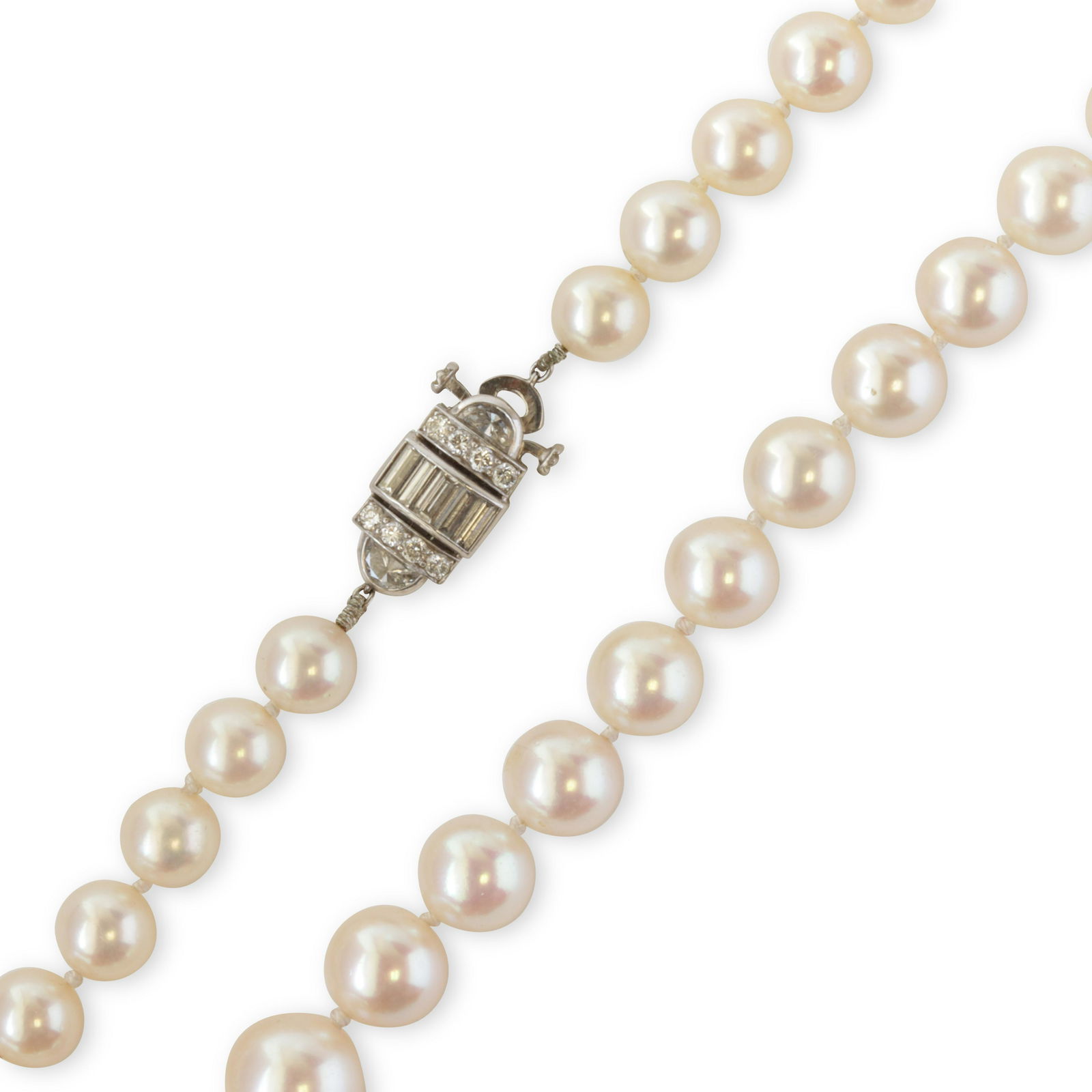 Art Deco Diamond and Pearl Necklace (1 of 9)
