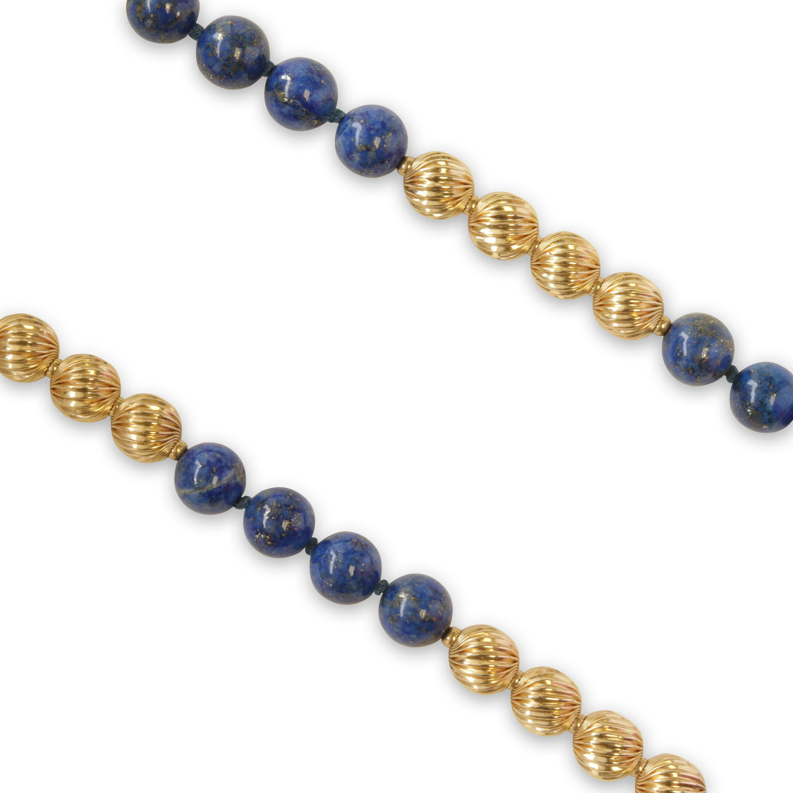 Lapis & Gold Bead Necklace (1 of 3)