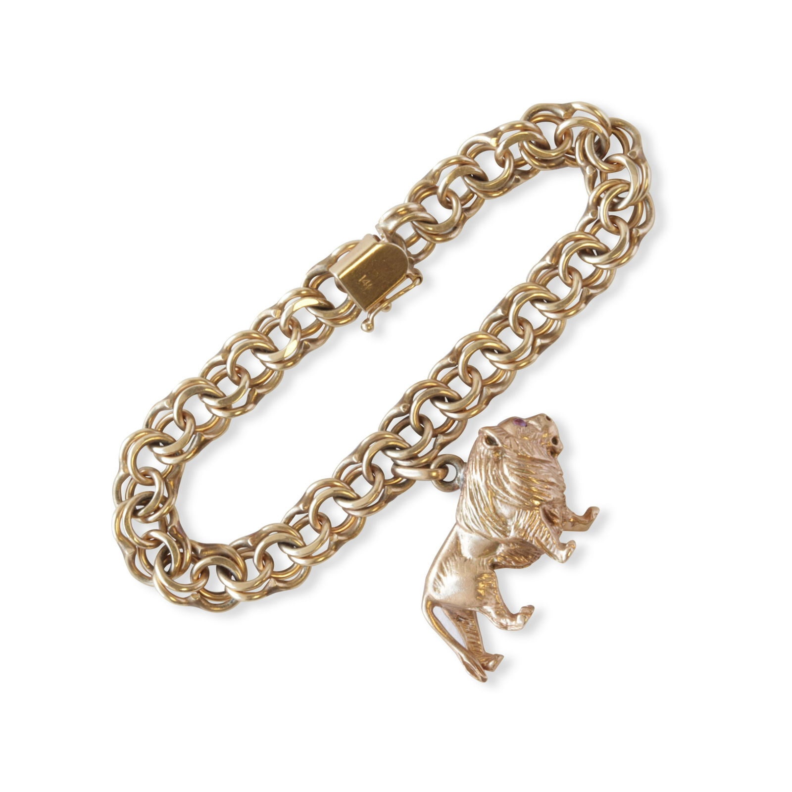 14k Gold Lion Charm Bracelet (1 of 2)