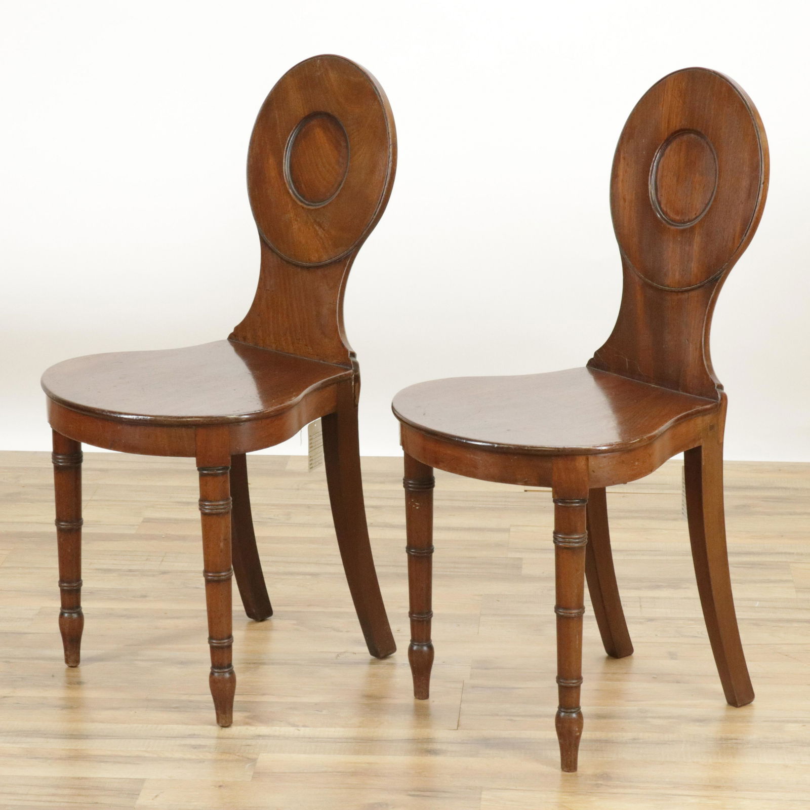 Regency Mahogany Hall Chairs, Early 19th C. (1 of 5)