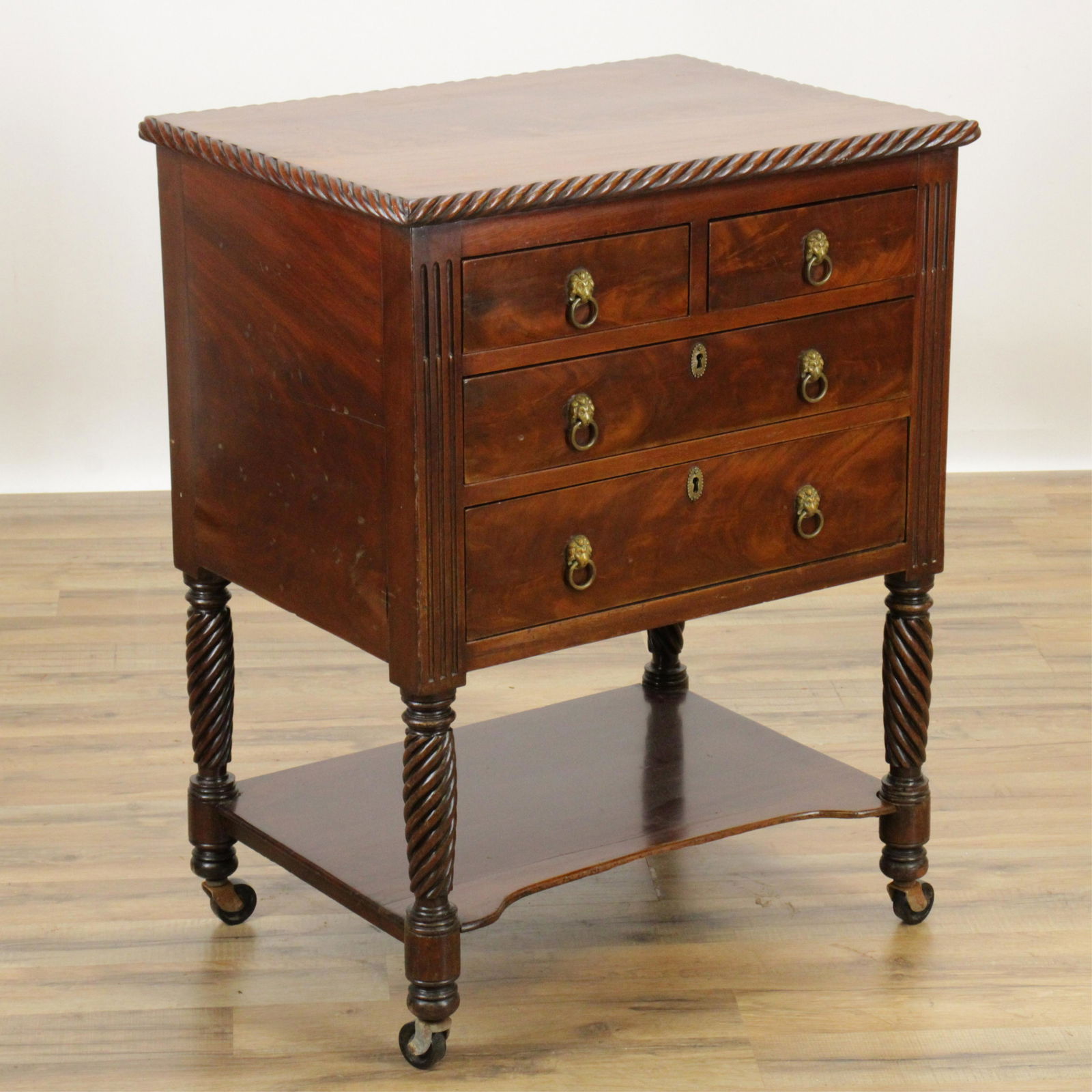 Late Federal Mahogany Side Chest, Early 19th C. (1 of 4)
