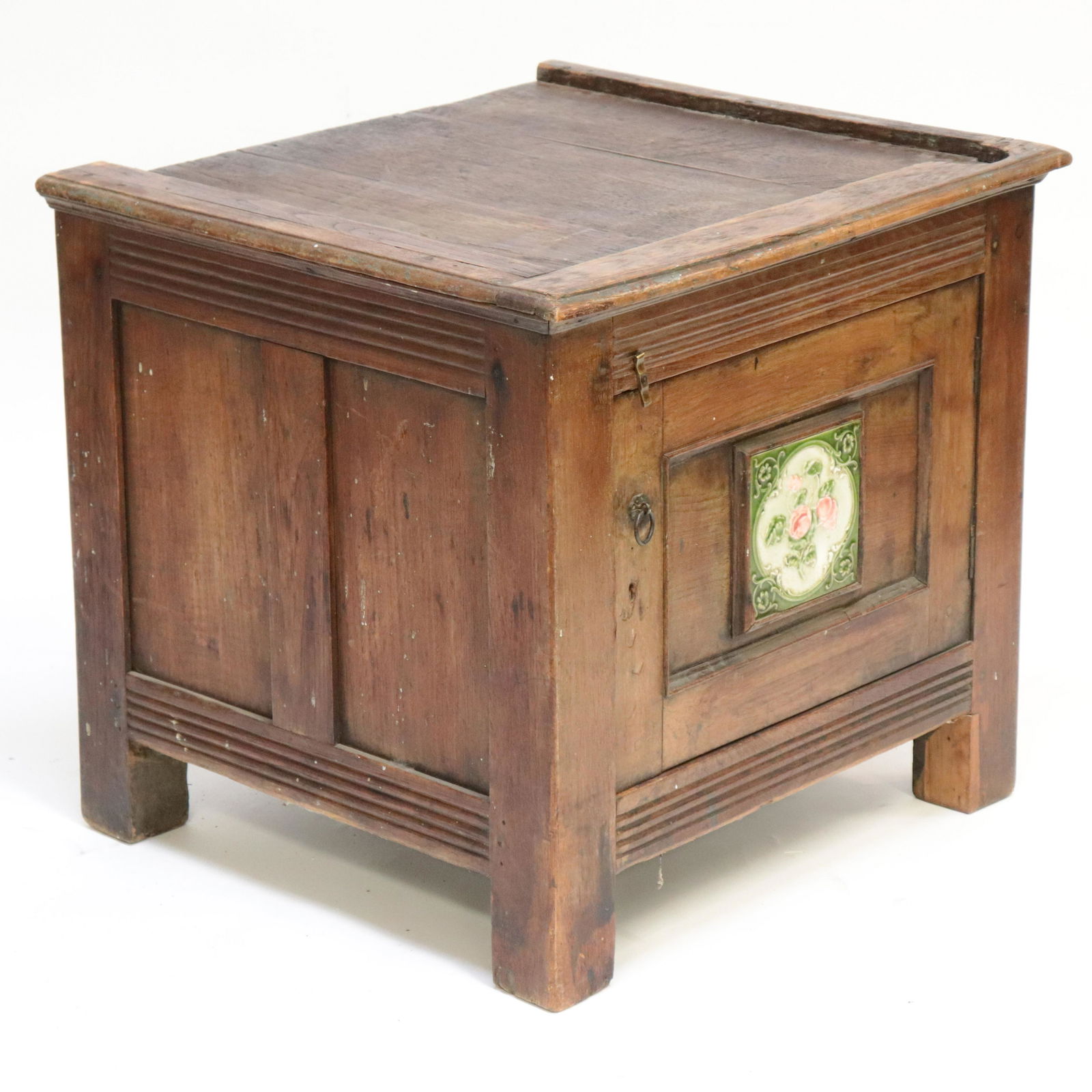 19th C. Continental Cabinet, Tile inset (1 of 5)