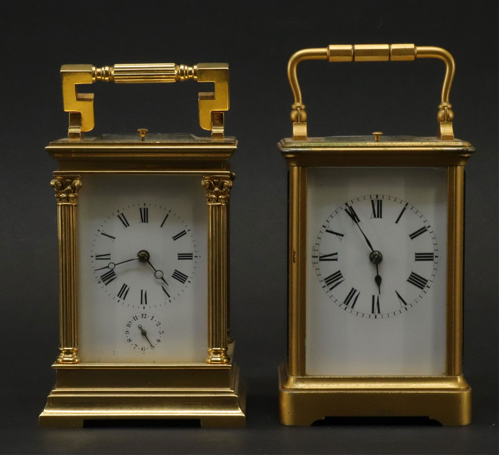 2 Brass Plated Repeater Carriage Clocks (1 of 6)