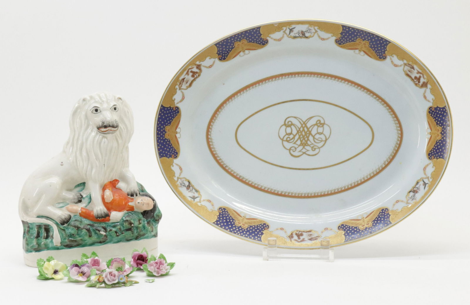 Porcelain Items; 19th C. Staffordshire, Mottahedeh (1 of 5)