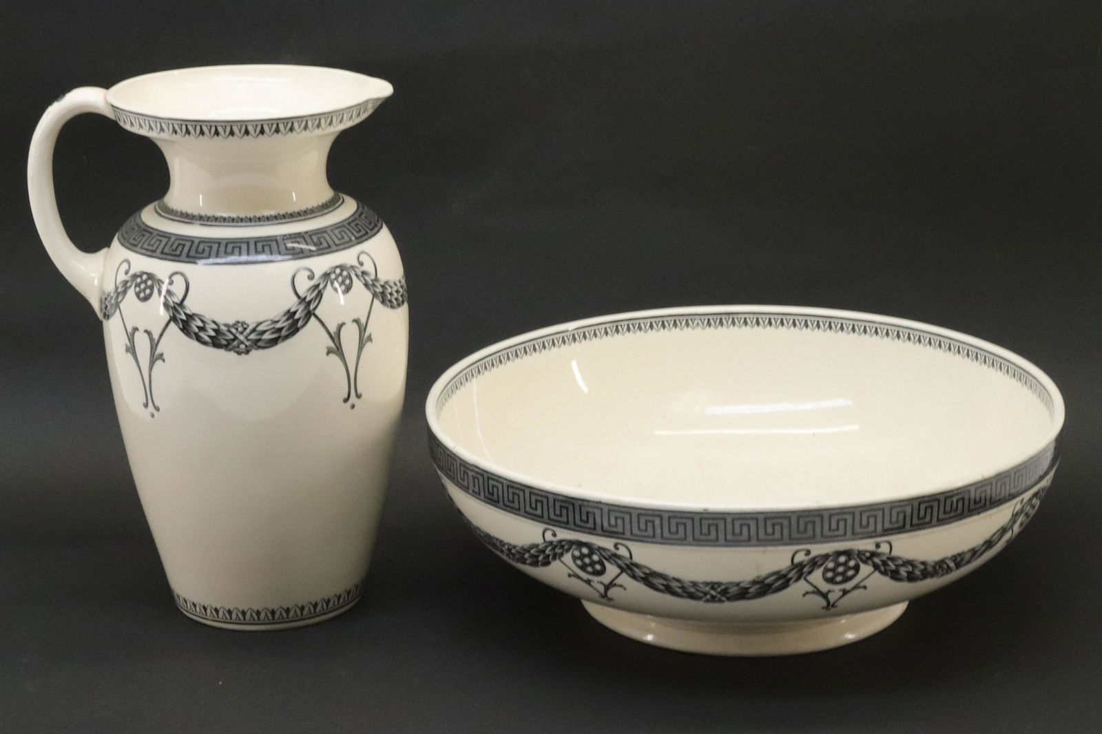 Wedgwood "Etruria" Ceramic Wash Basin & Ewer (1 of 5)