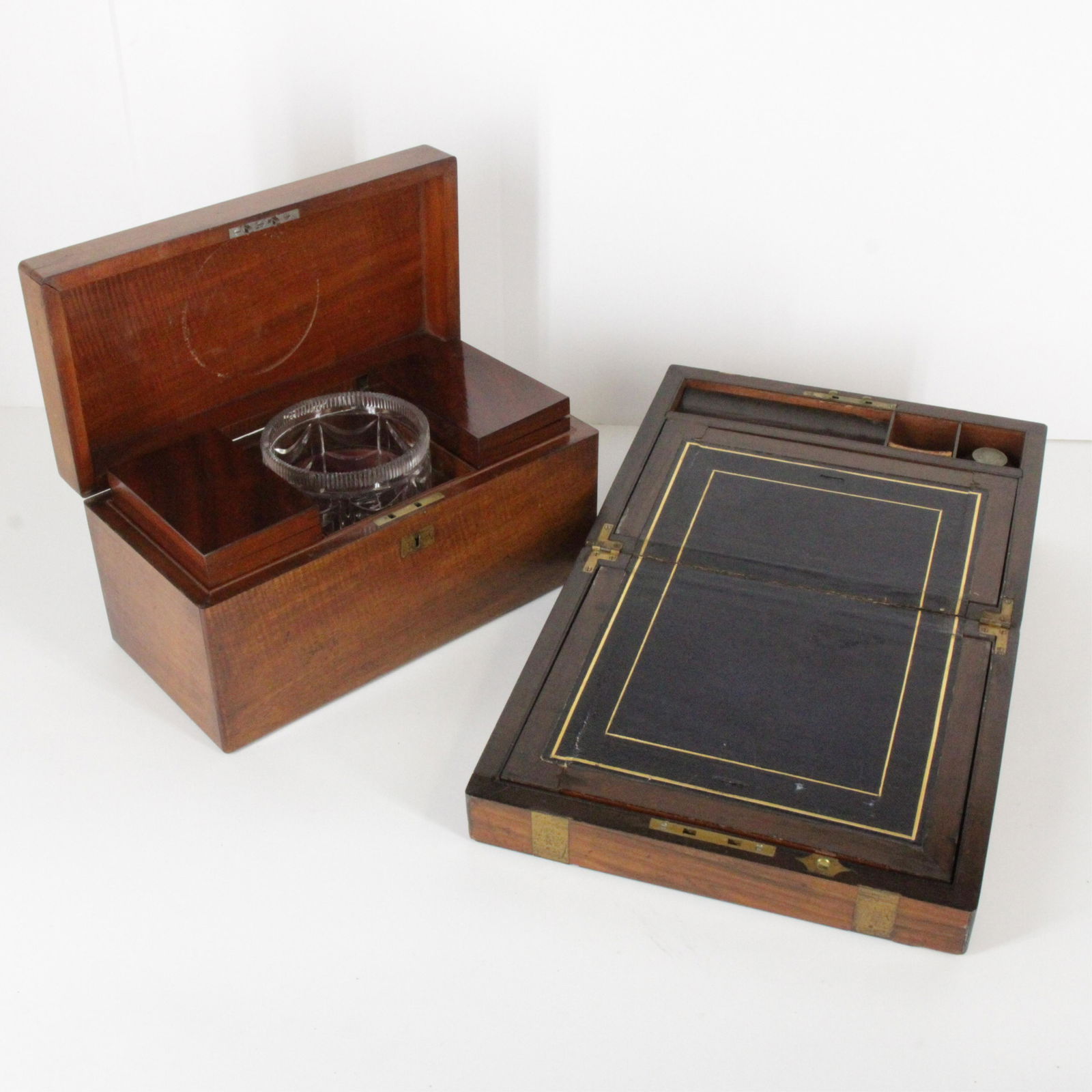 Georgian Tea Caddy & Victorian Lap Desk (1 of 7)