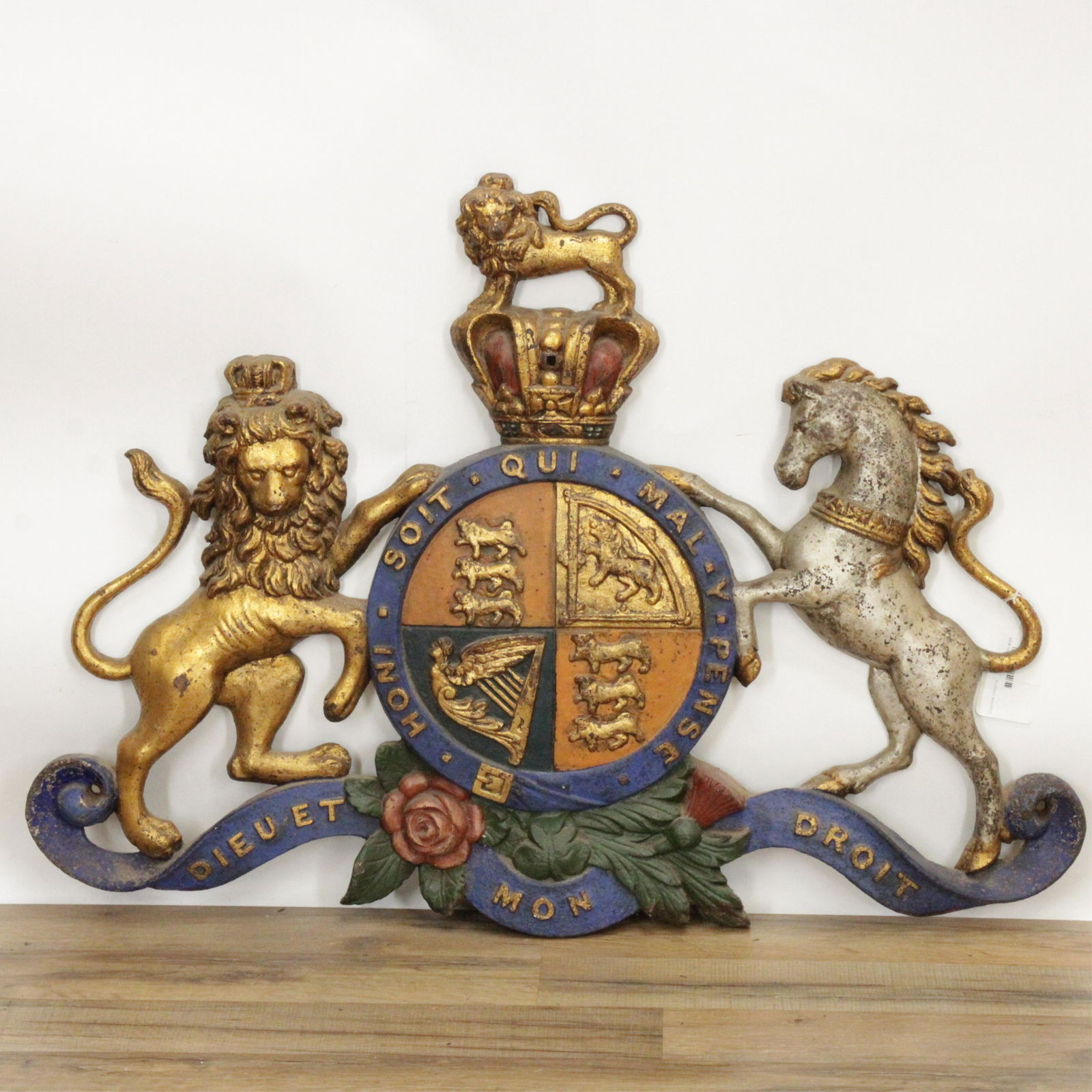 Victorian Polychromed Cast Iron Order of Garter (1 of 4)