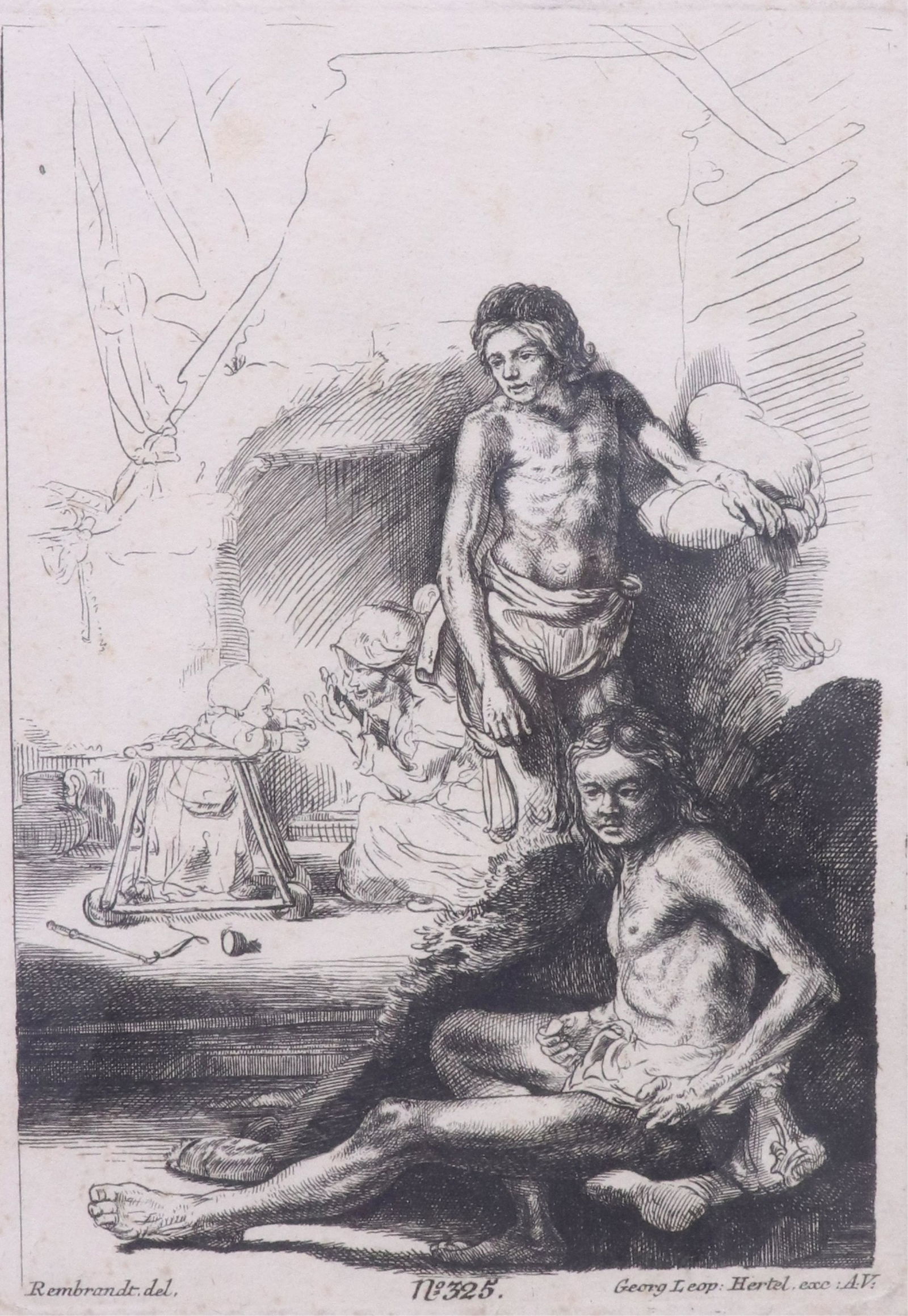 Georg Leopold Hertel after Rembrandt Etching (1 of 5)