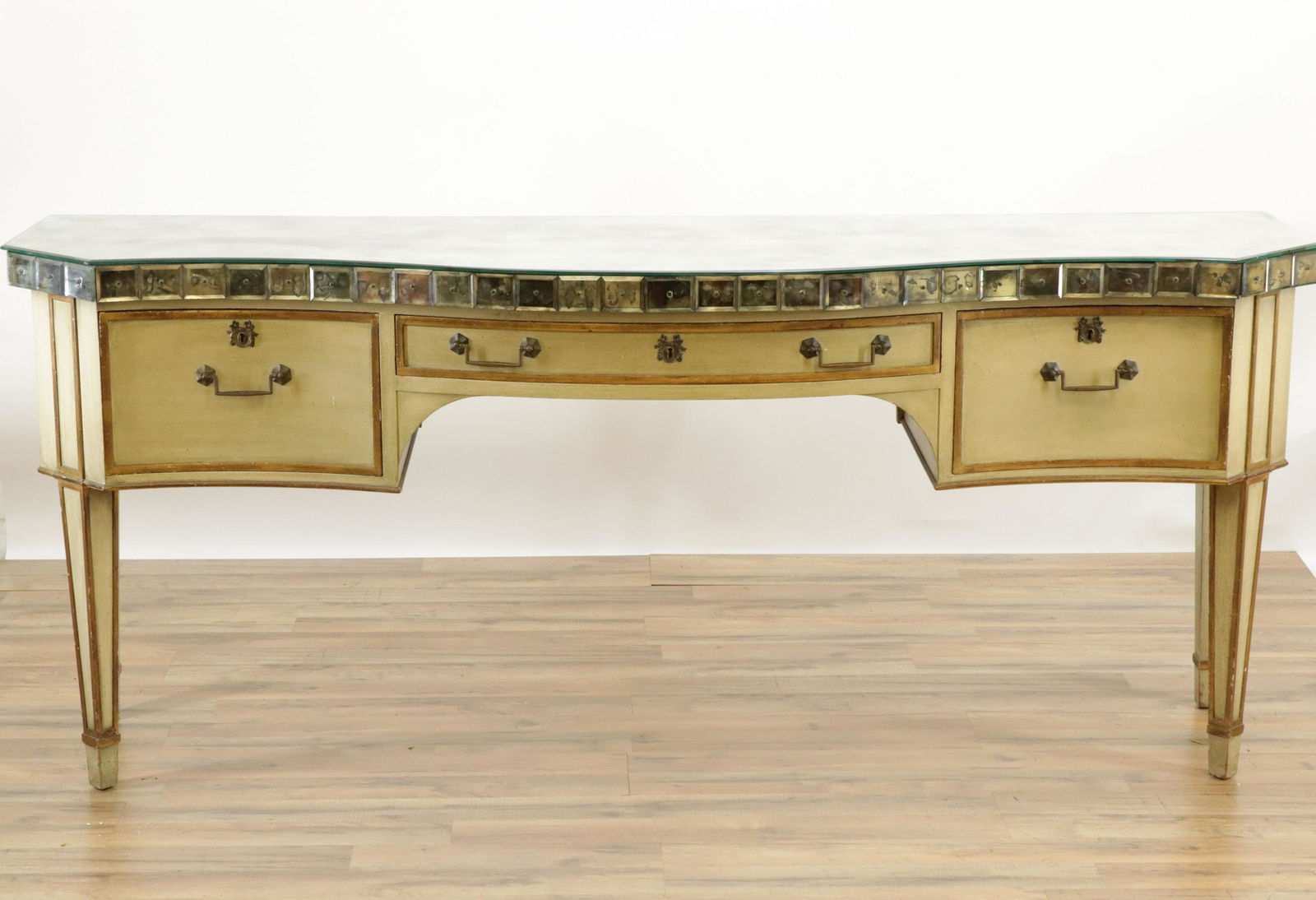 Jansen Mirrored, Gilt, Cream Painted Sideboard (1 of 8)