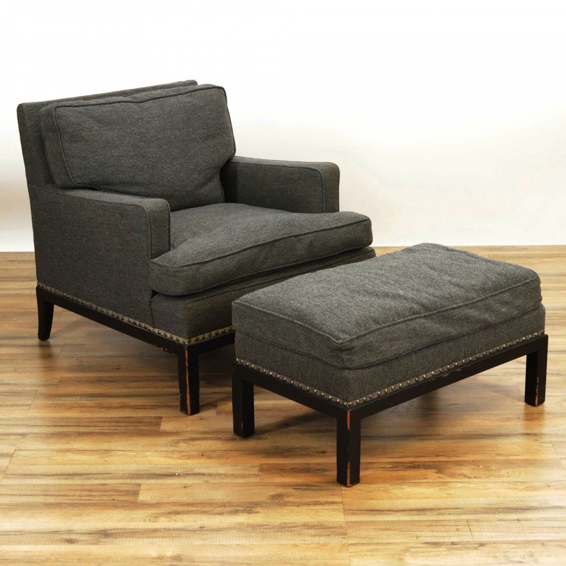 Tommi Parzinger Lounge Chair & Ottoman (1 of 4)