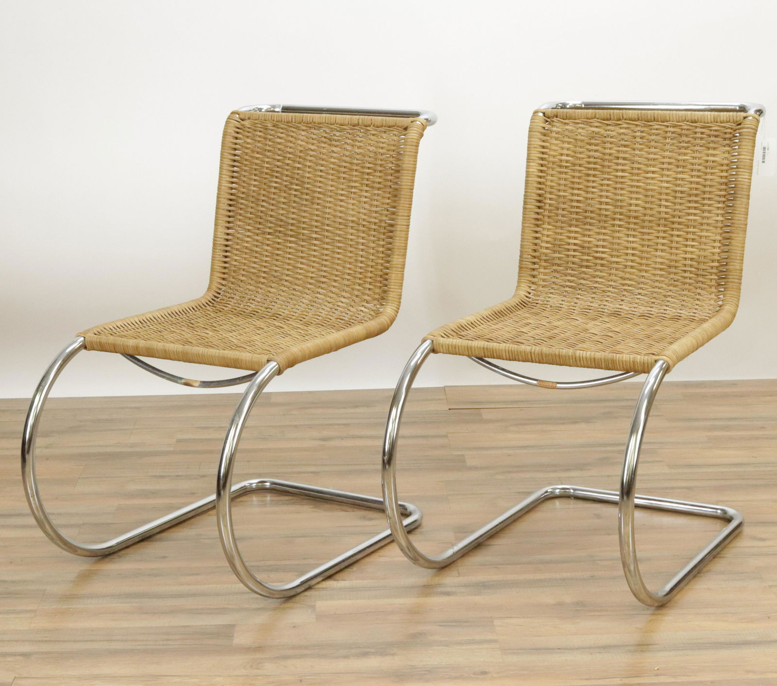 Pair Mies Van Der Rohe MR Style Chairs (1 of 4)