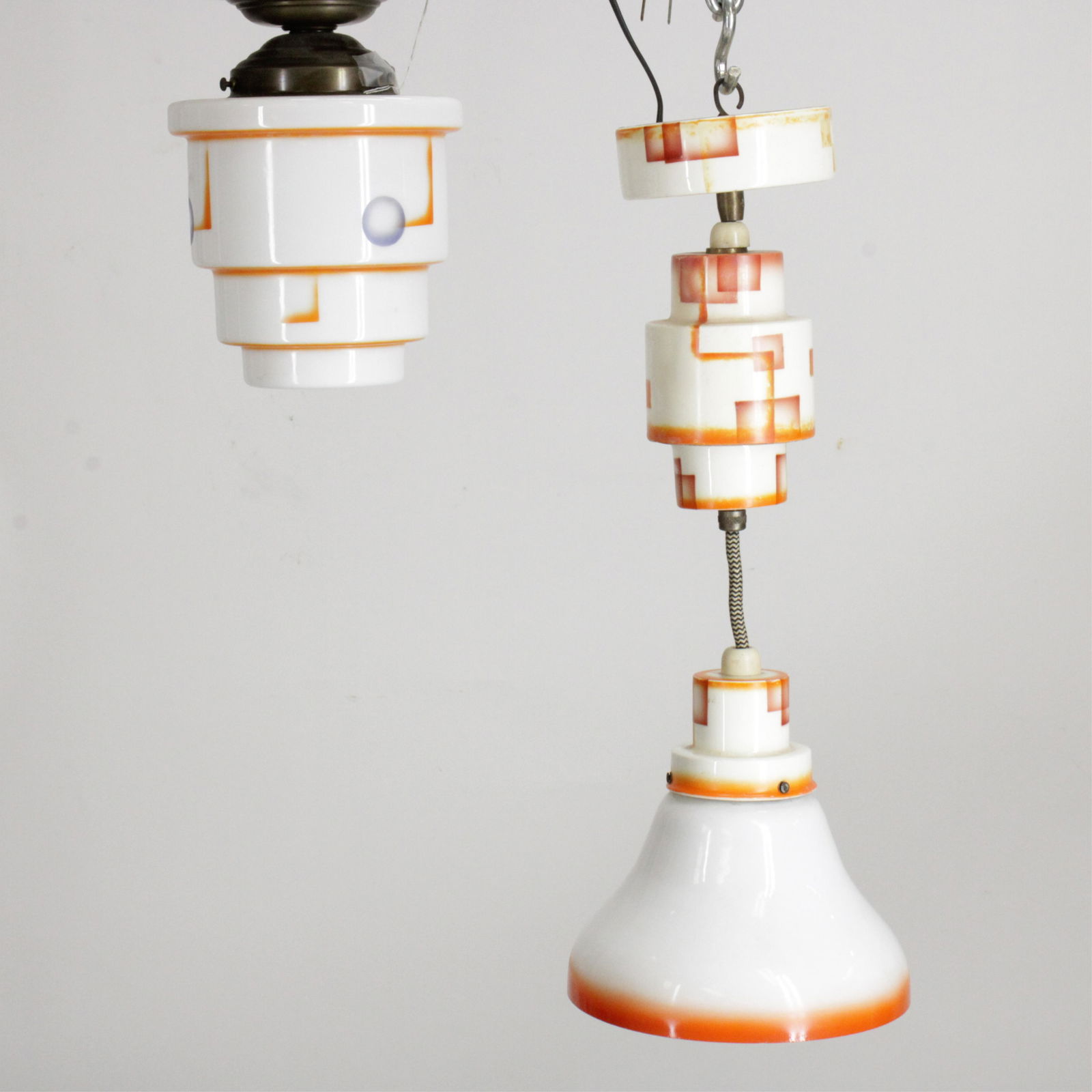 German Art Deco Frosted Glass Fixtures (1 of 5)