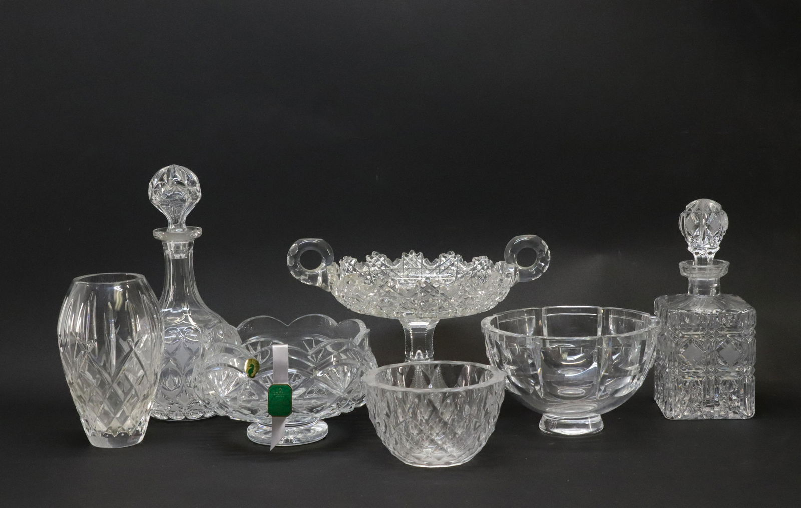 7 Crystal Bowls & Decanters; Waterford, Orrefors (1 of 11)