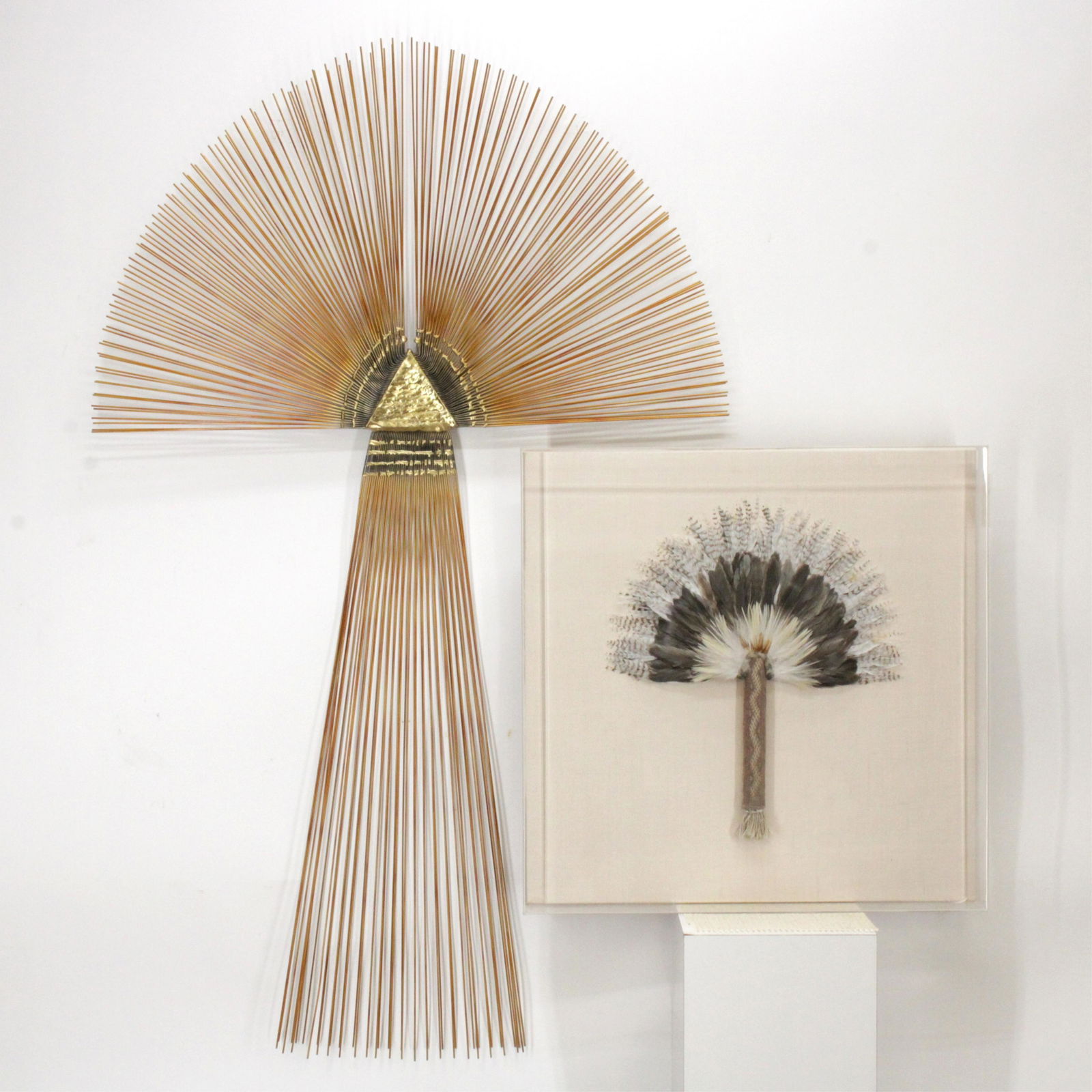 John Cady Metal Wall Sculpture; Feather Fan (1 of 11)