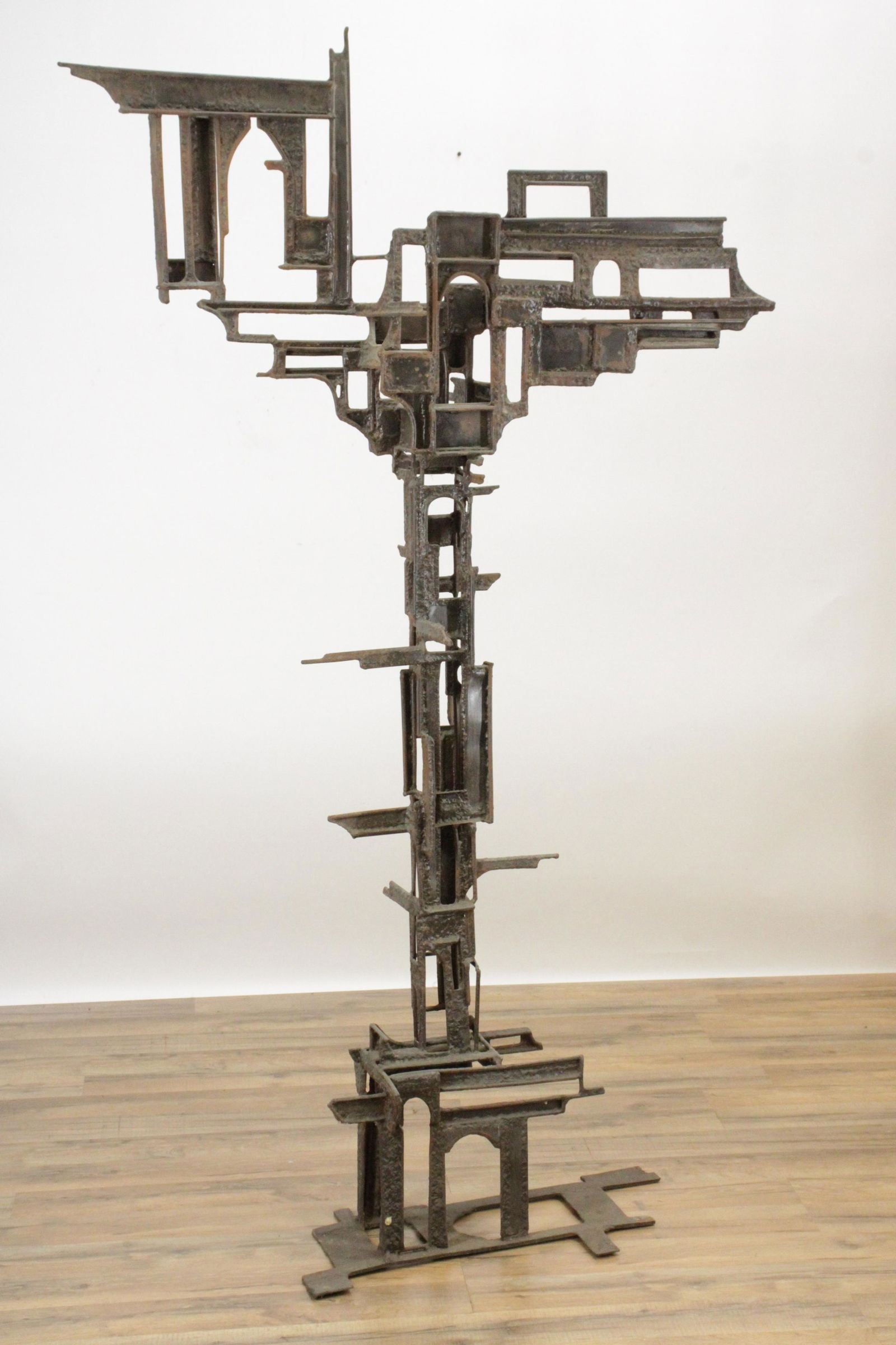 Harold Harris, Brutalist Standing Figure, steel (1 of 5)