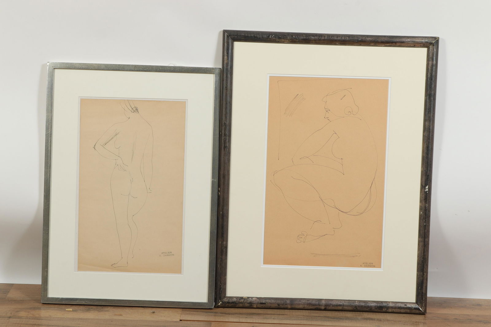 Two Ink Studies of Females (1 of 7)