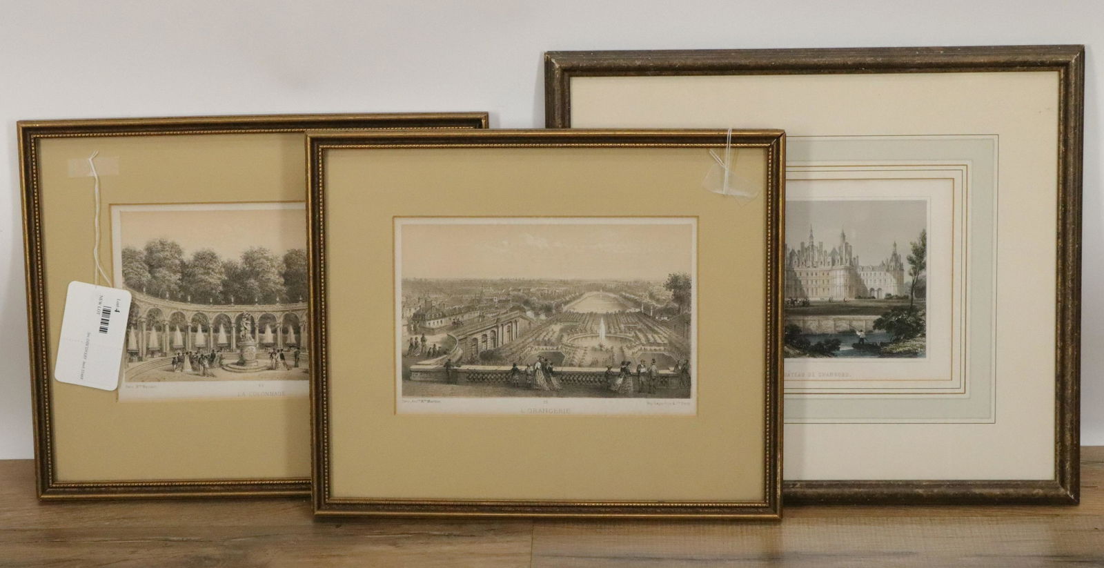 3 French Architectural Colored Prints (1 of 4)