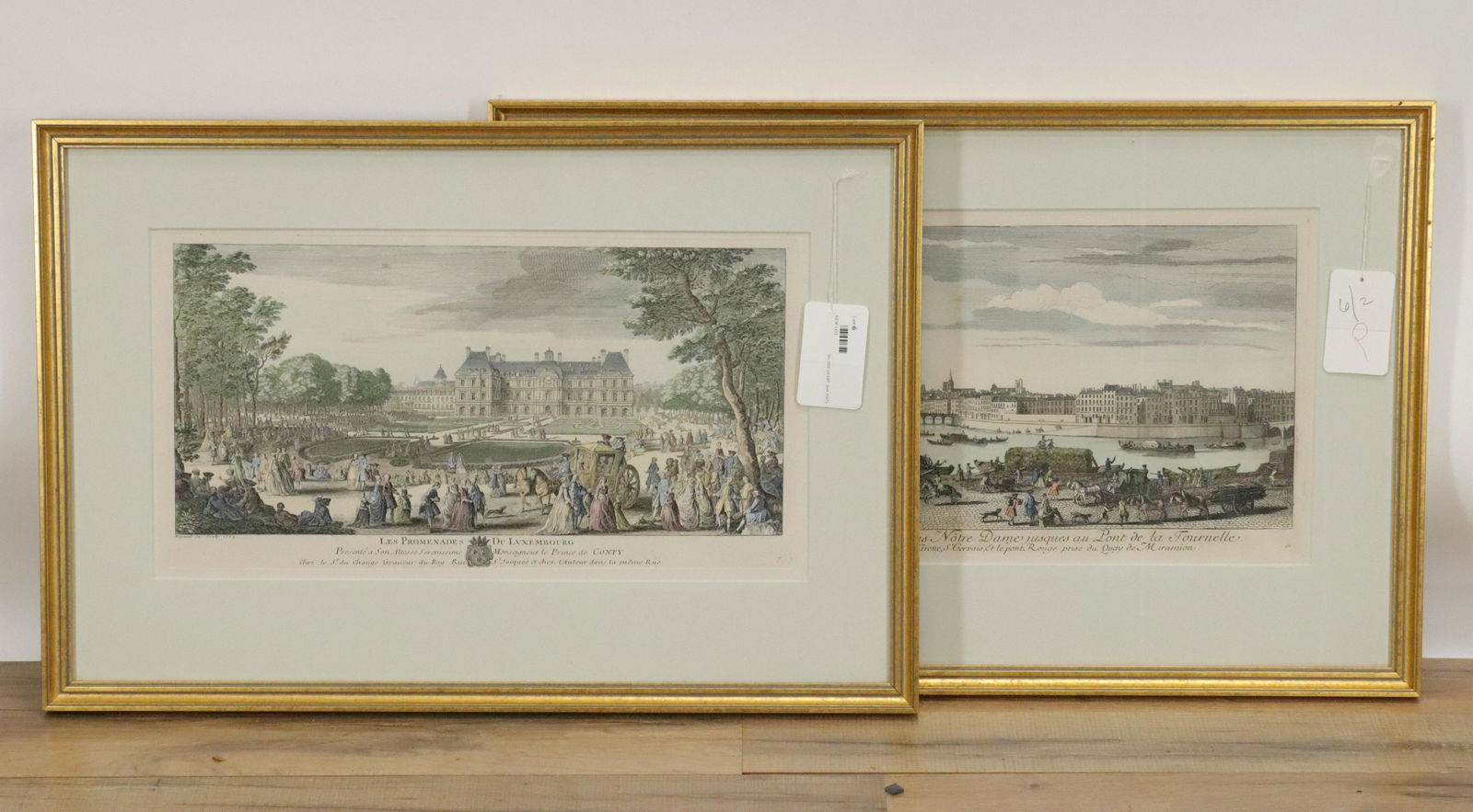 2 French Colored Prints - after J.R. Rigaud (1 of 3)