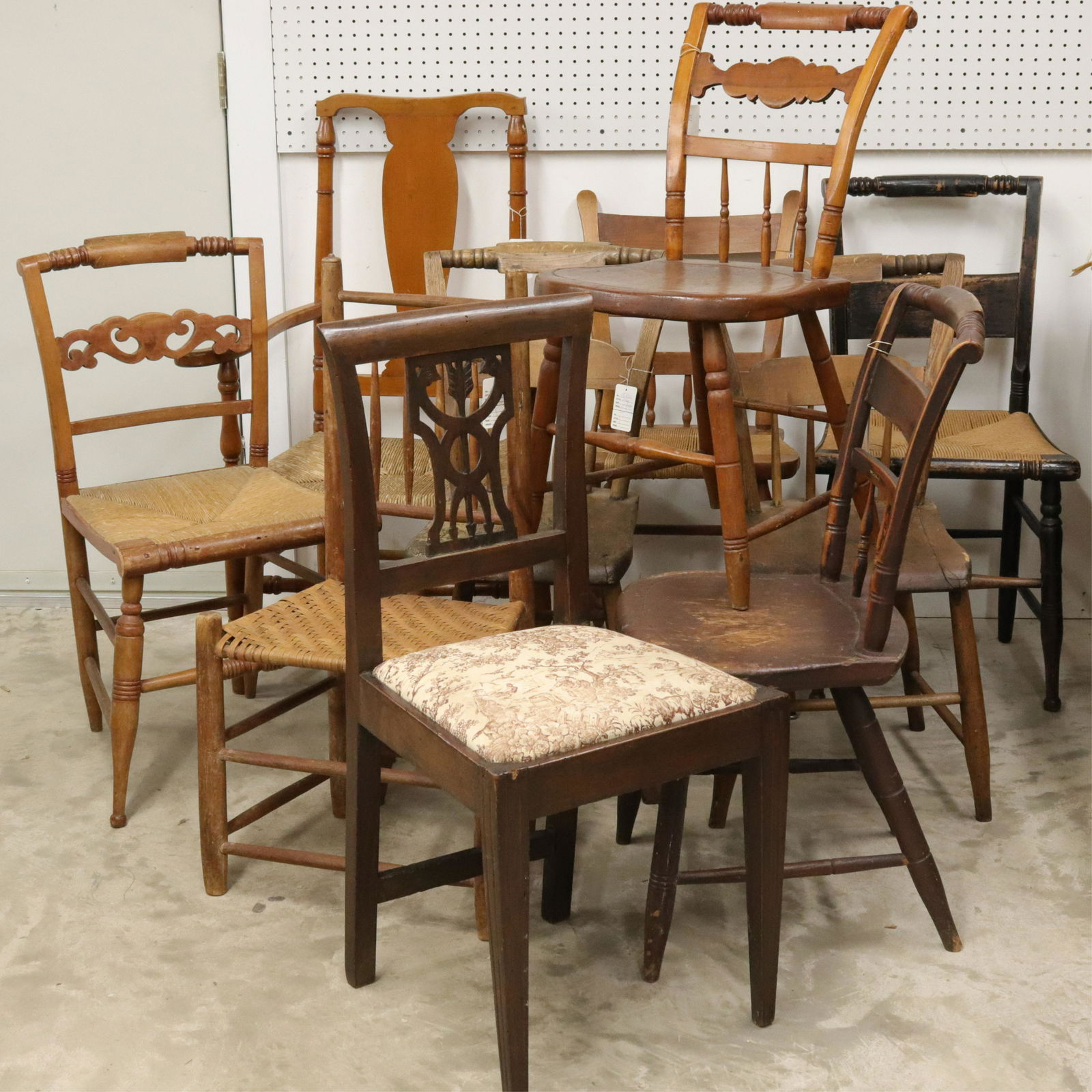 10 Various Chairs, most American, 18th-19th C. (1 of 7)
