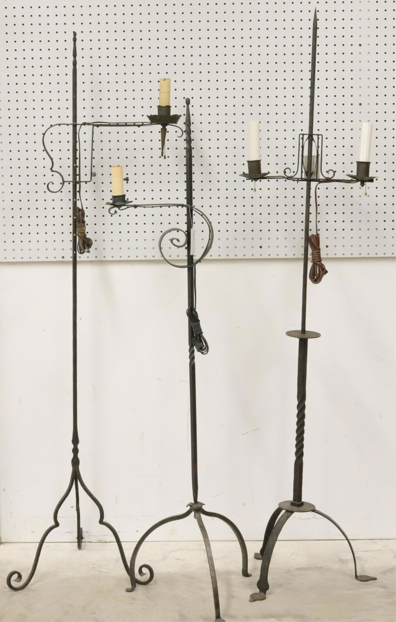 3 Wrought Iron Floor Lamps (1 of 4)