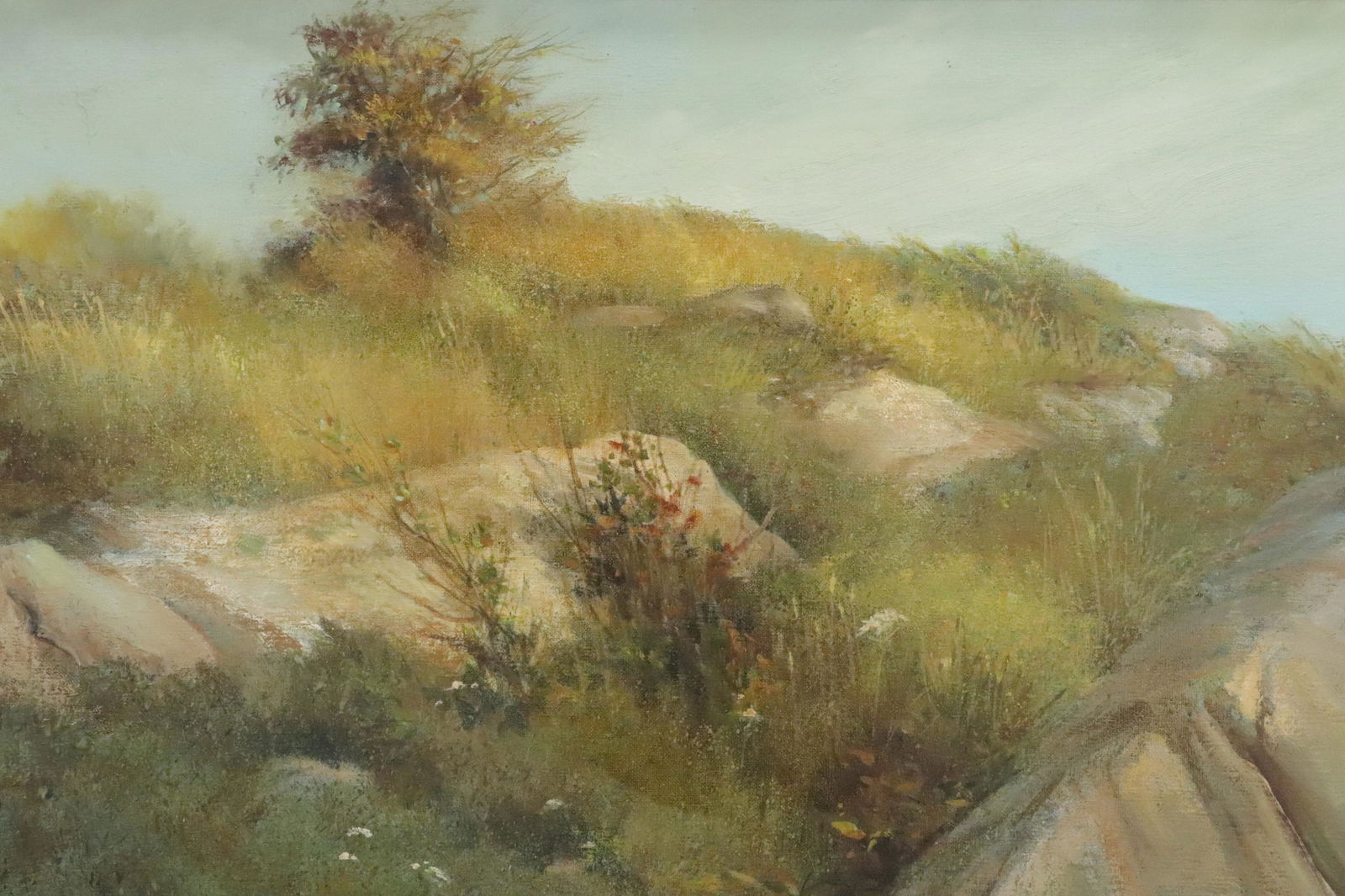 Roberta Carter Clark - Fields & Rocks 1972 - O/C (1 of 3)