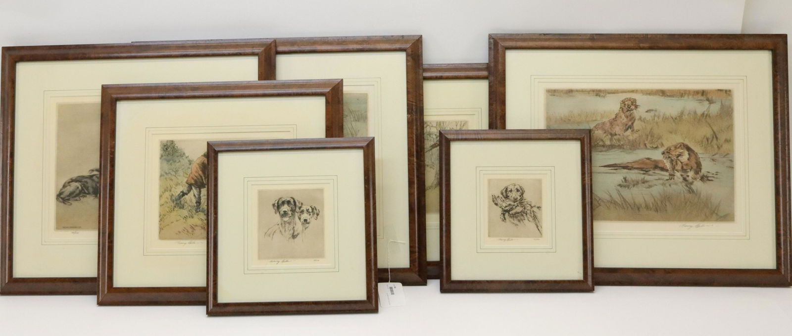 Henry Wilkinson, 7 prints of dogs, signed (1 of 7)