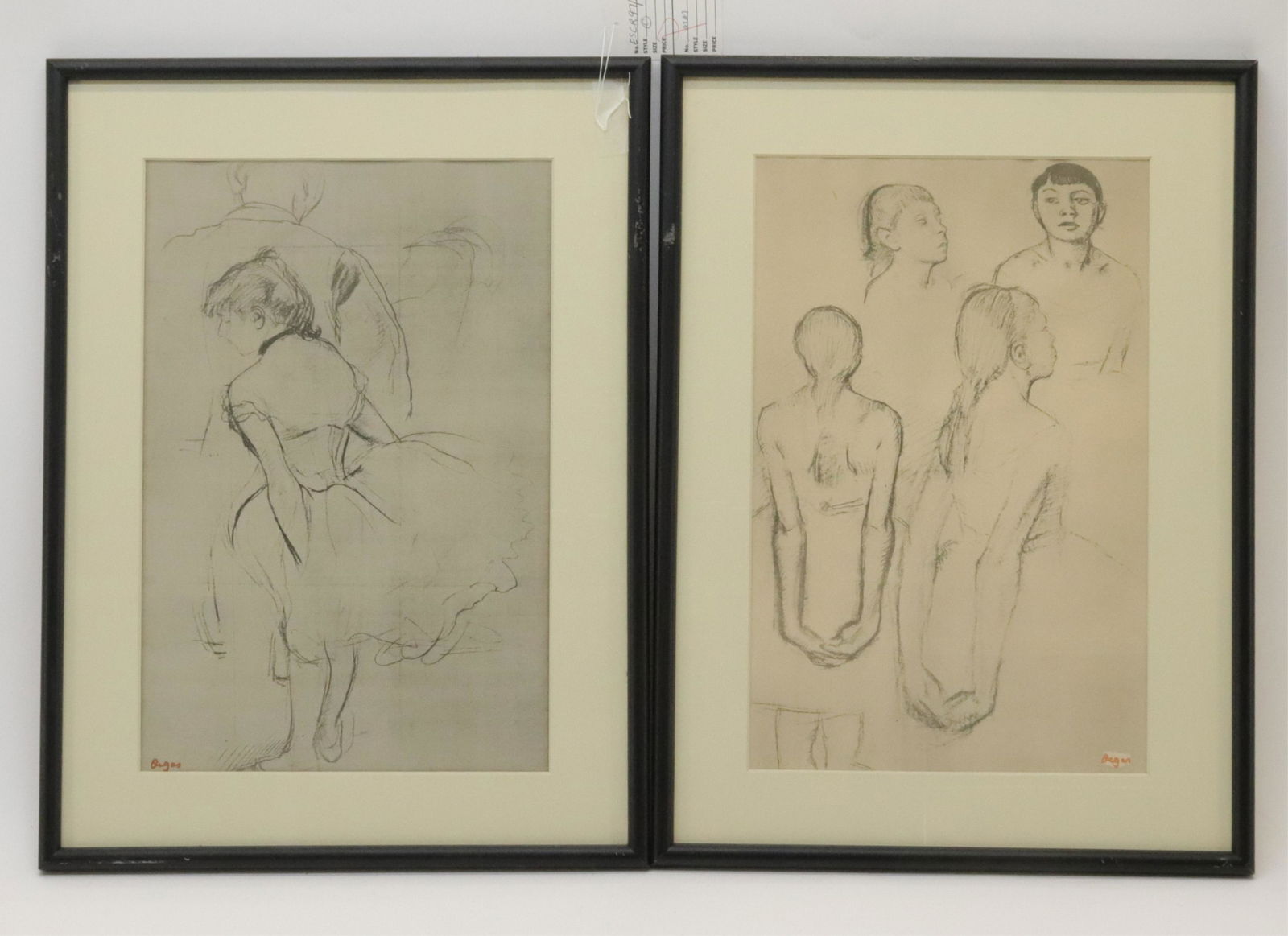 After Degas, 2 prints, framed (1 of 5)