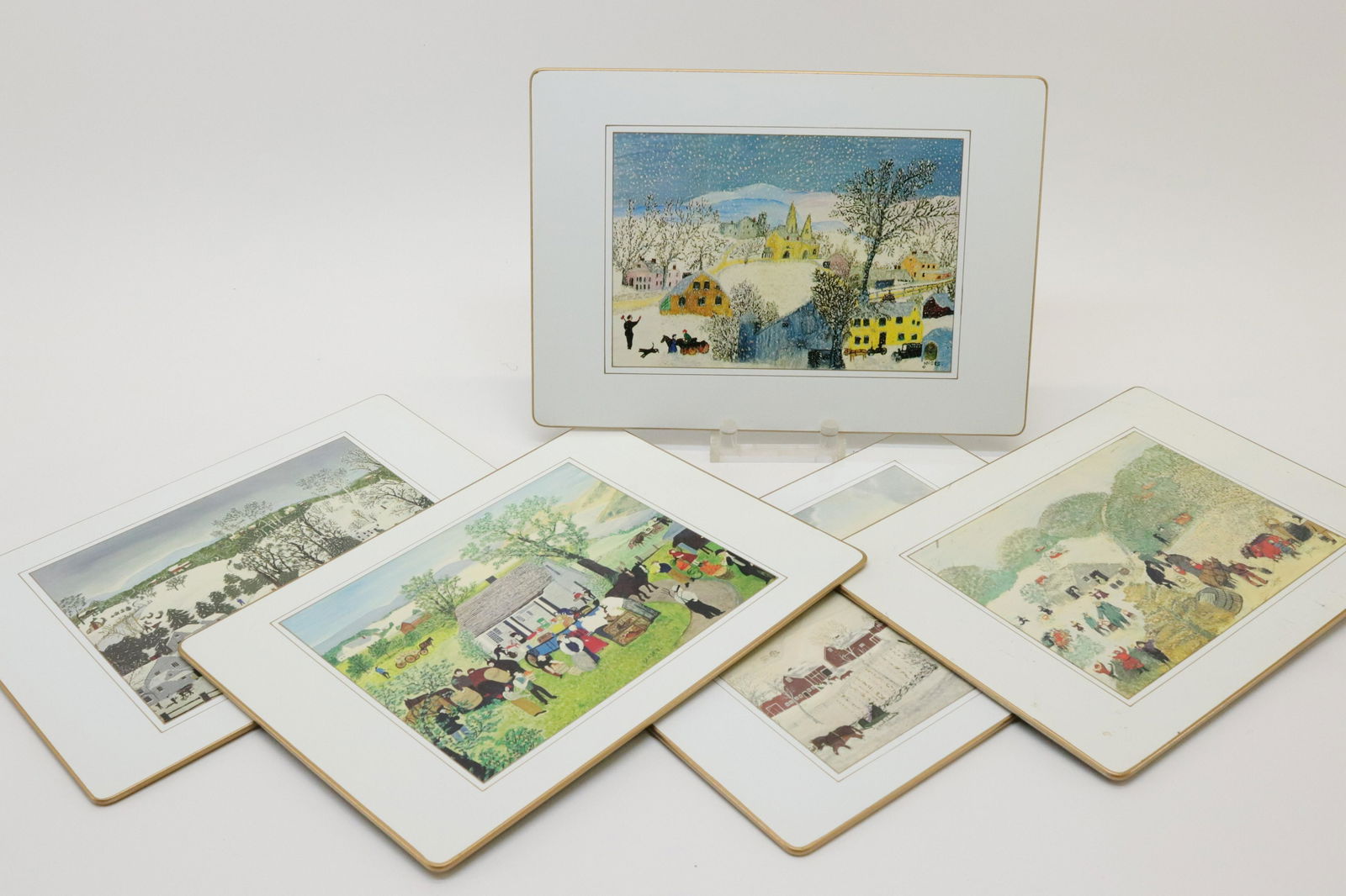 Five Scully & Scully Grandma Moses Print Placemats (1 of 2)